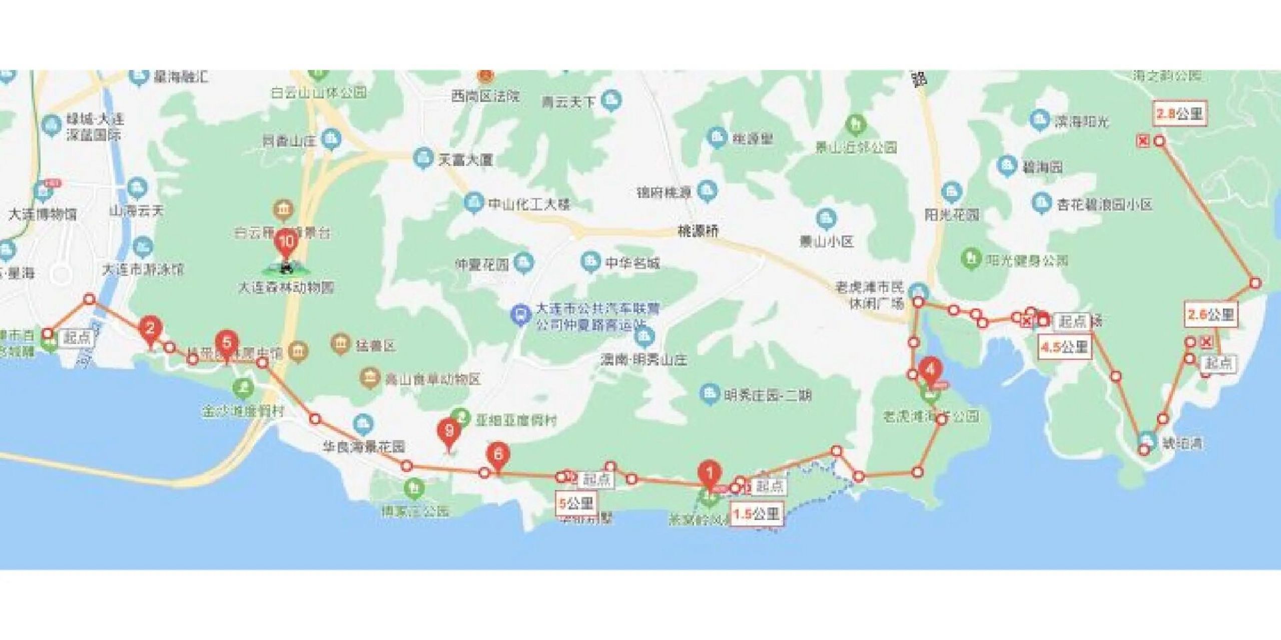 大连·滨海路 滨海路全长40公里,贯穿12个主要景点,它像是一条飘逸的