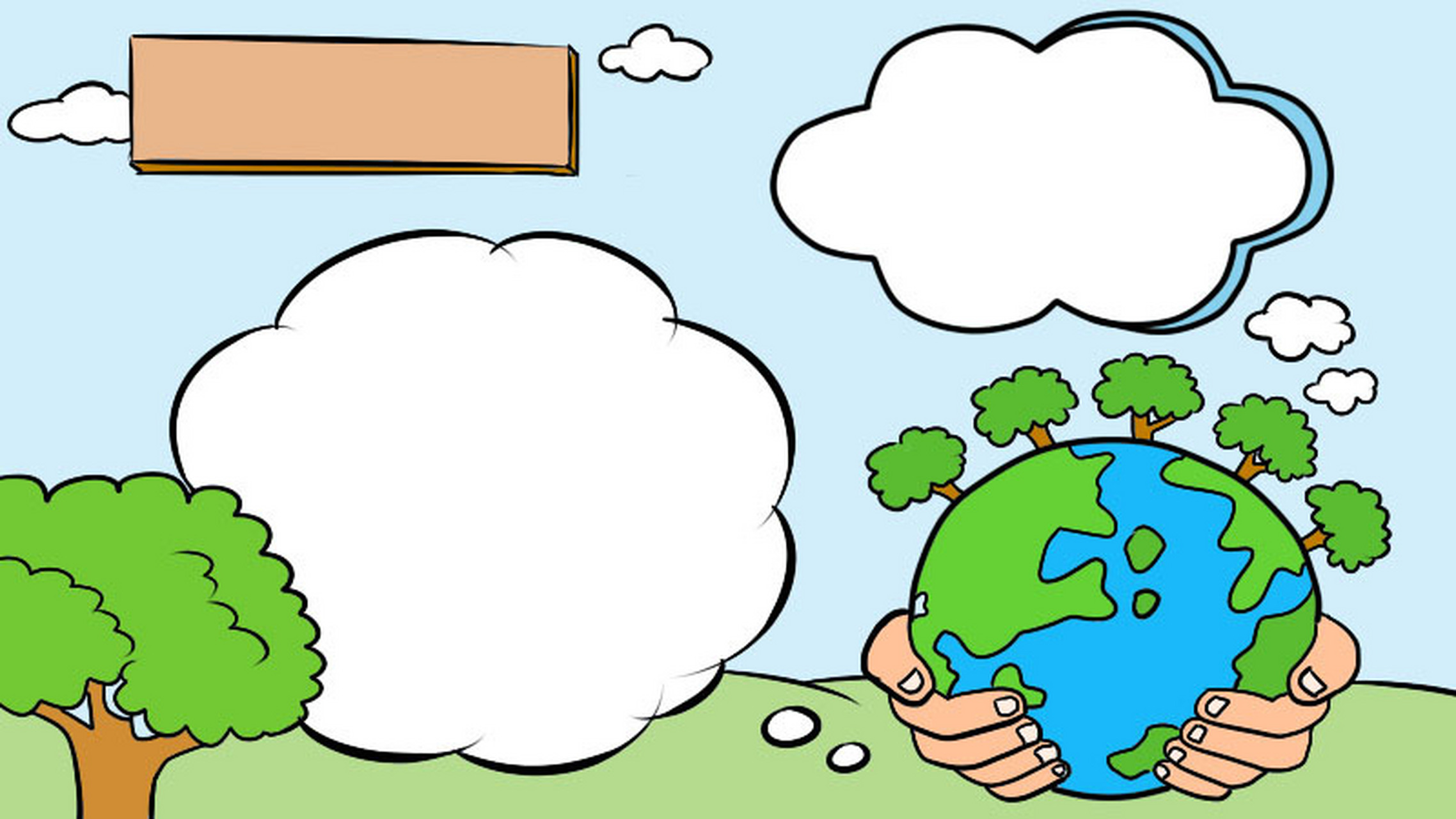 保护环境手抄报 简笔画素材 线稿 #手抄报模板# #小学生手抄报# #手