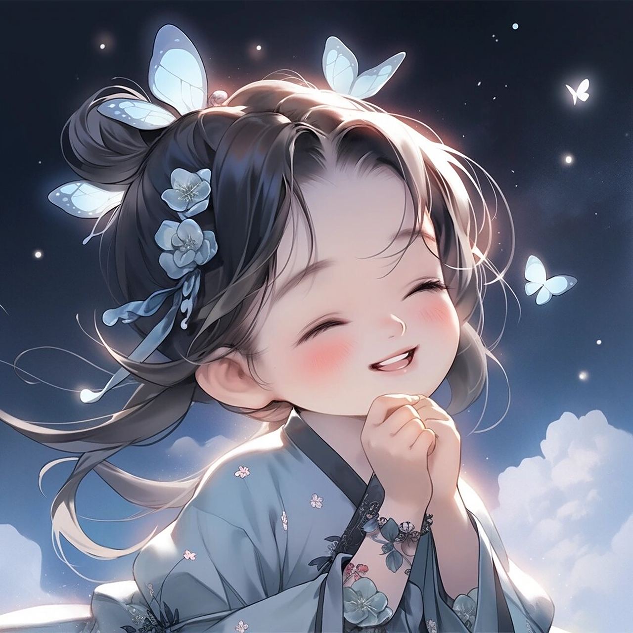 笑着笑着就长大了|古风萌版头像|女生头像