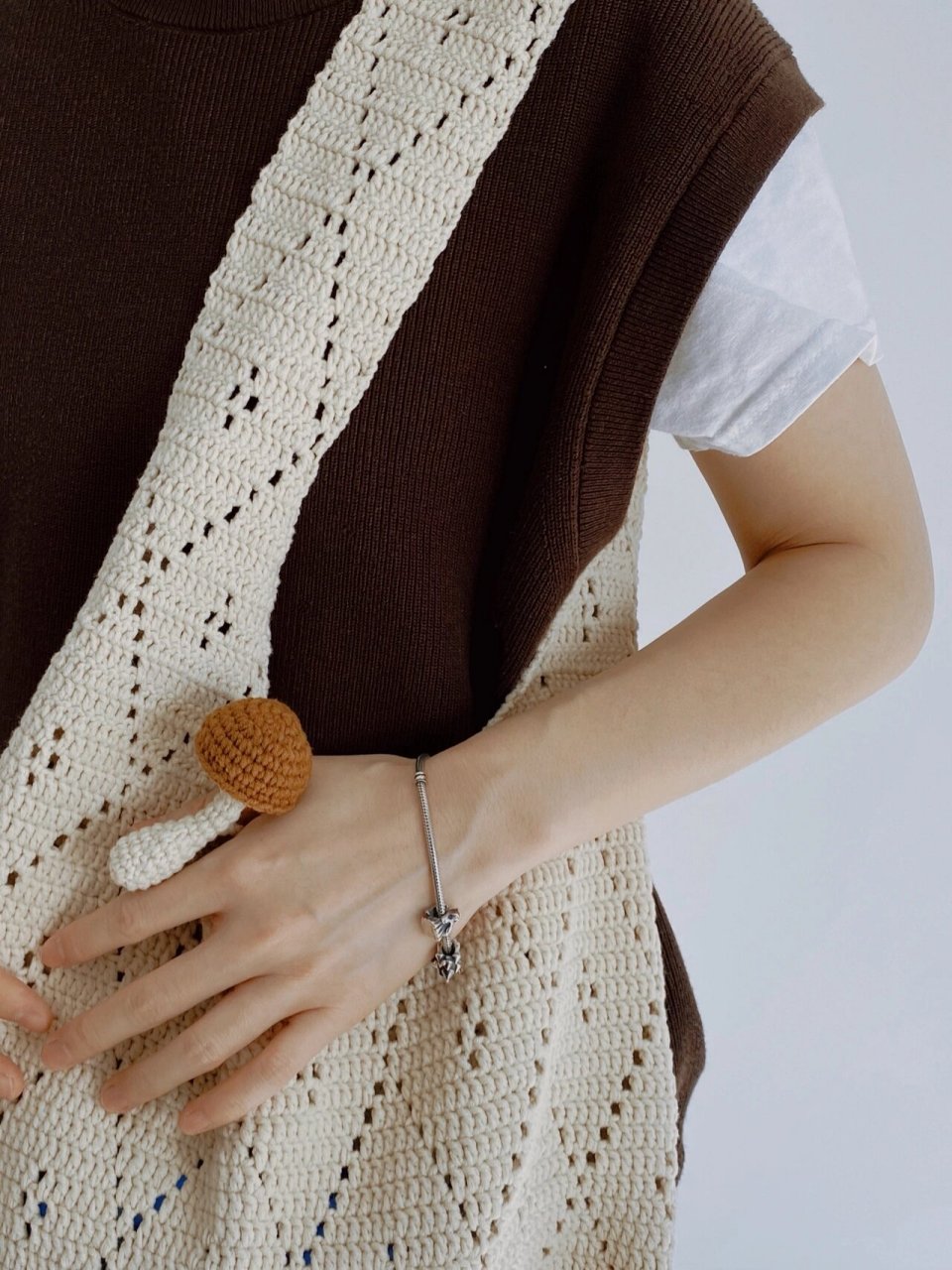 00编织斜挎包|菱格纹 包包:yk搜小辛娜娜-菱形包包 蘑菇:图纸参考.