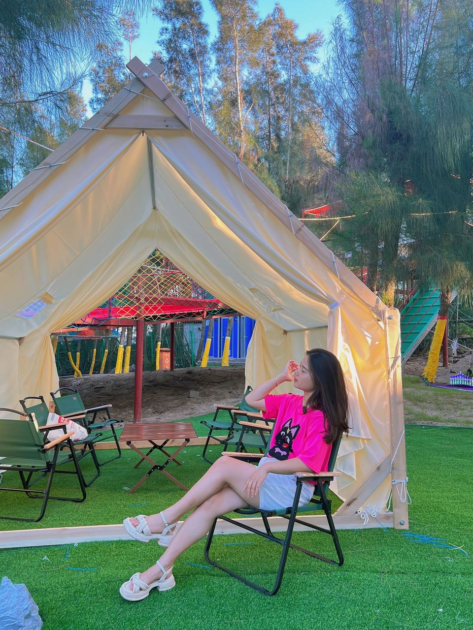 饶平新网红打卡点「海山东沙湾浴场游乐园」       宝贝们,饶平海边又