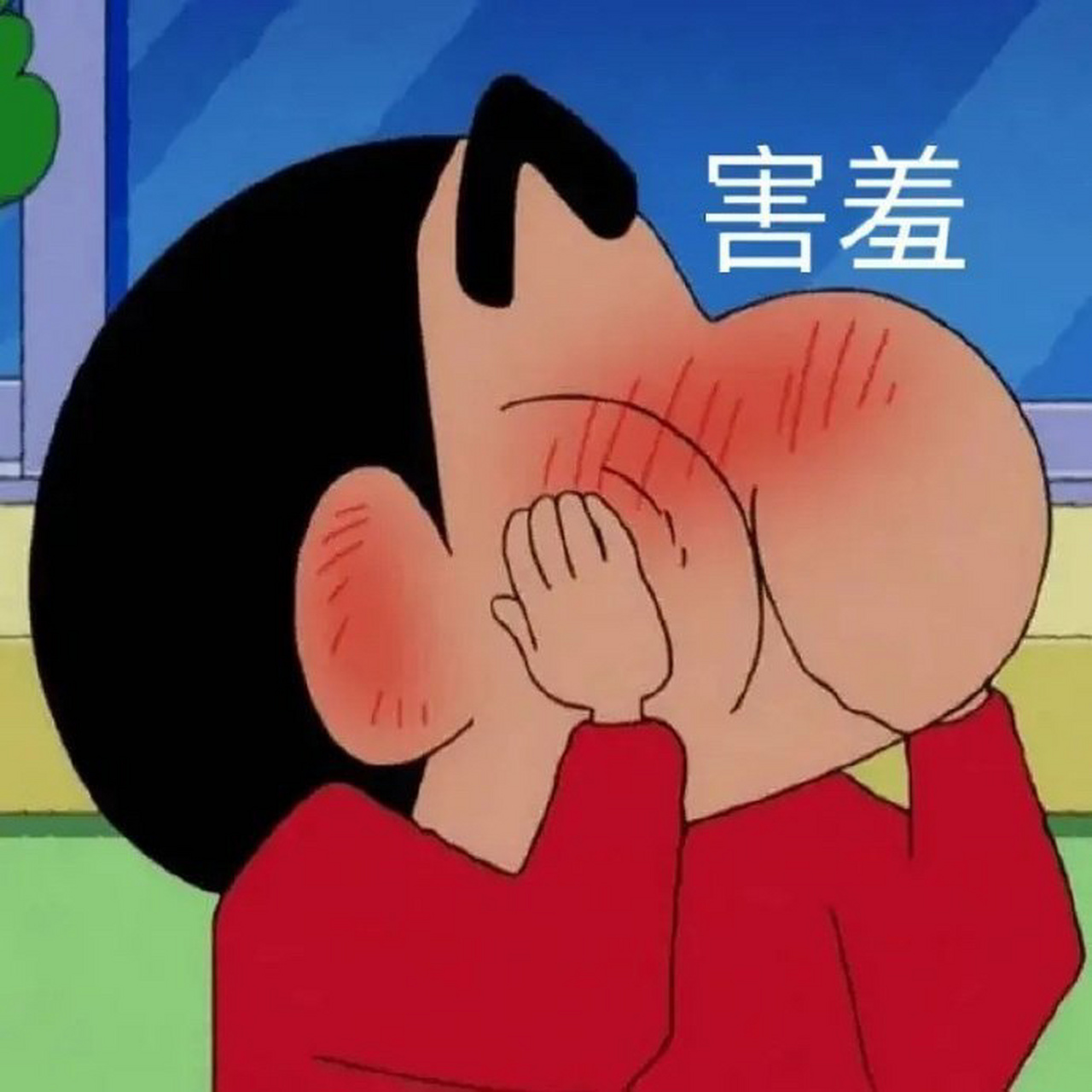 一组害羞表情包!