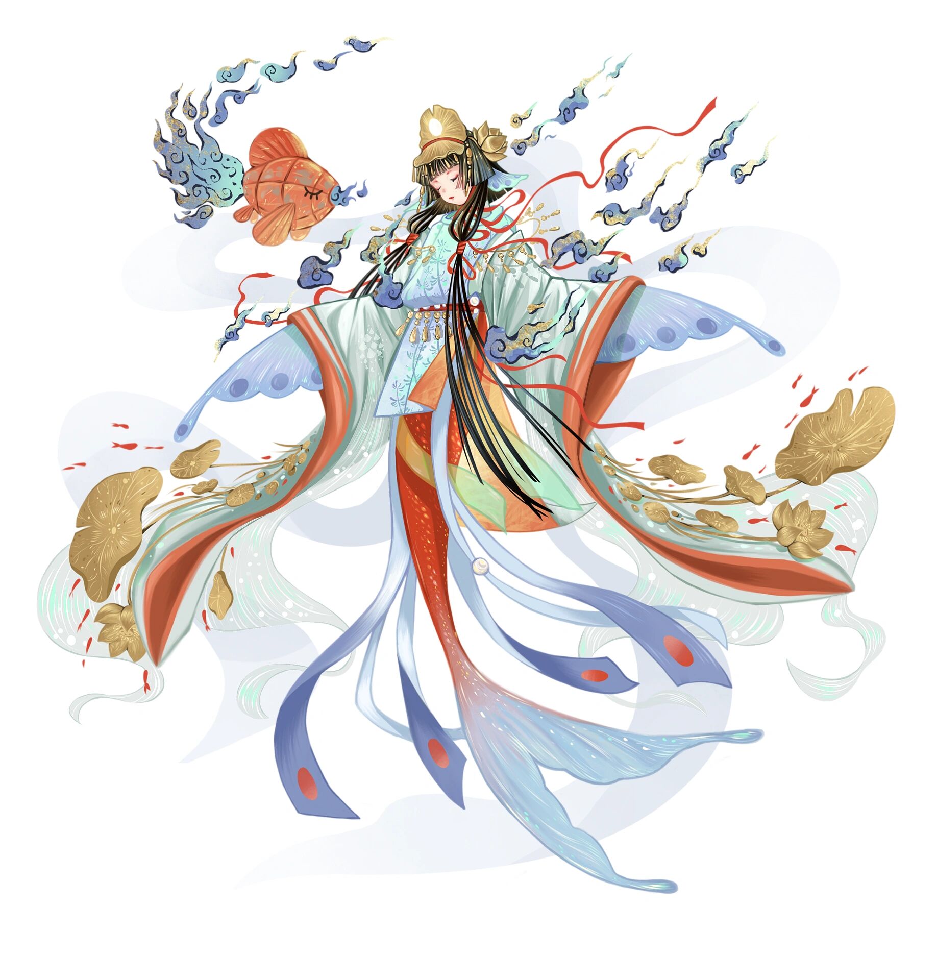 百绘罗衣 鲤鱼精皮肤