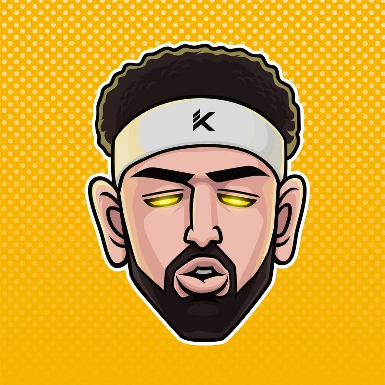 小洪叔nba l 克莱汤普森 佛光普照! 复出的时候没时间画,终于补上了.