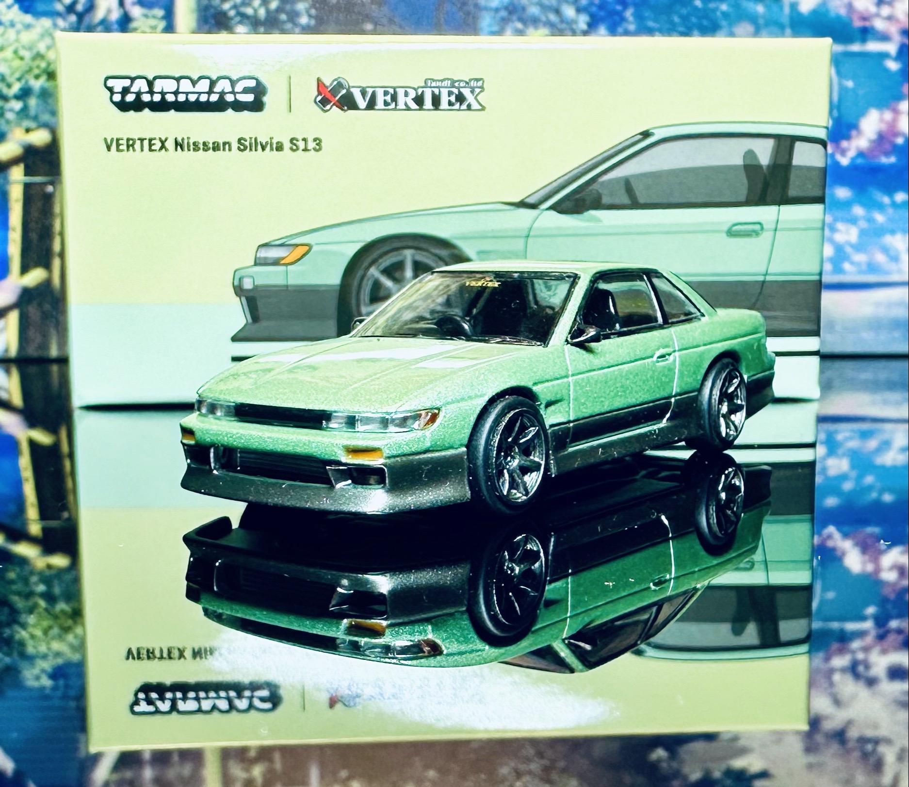 tarmacworks tw 日产 s13 silvia 头文字d池谷学长座驾,青绿色和银色
