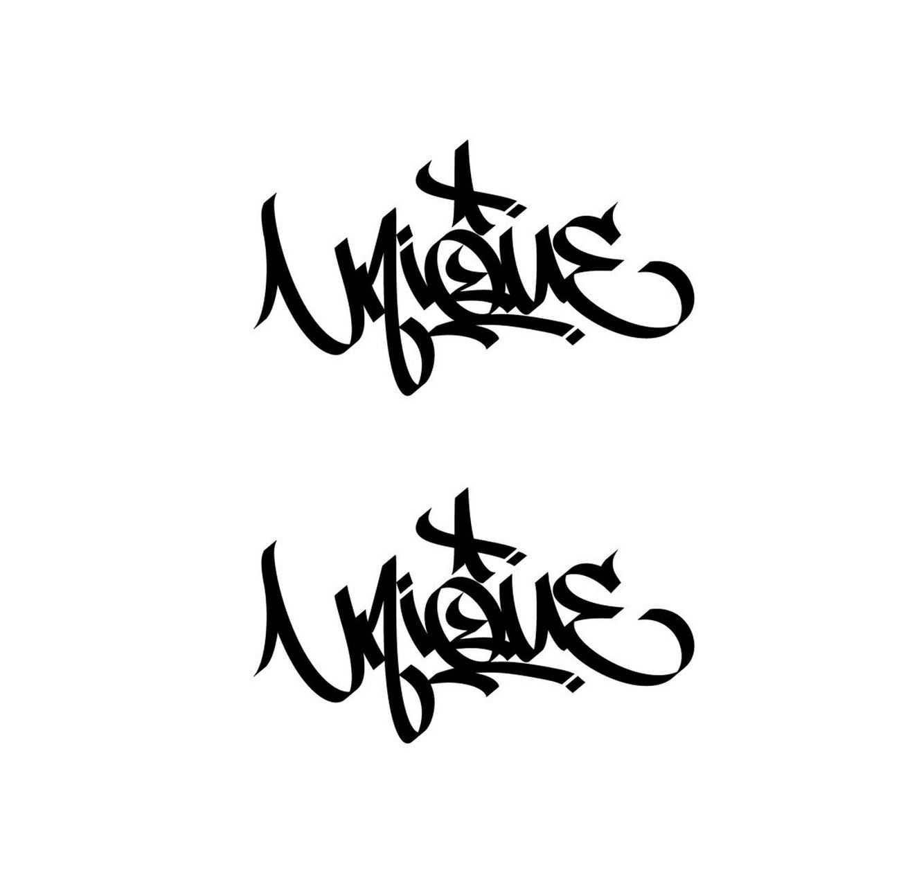 原创设计的涂鸦字体纹身 只要你能接受这种非主流的字体,提交英文