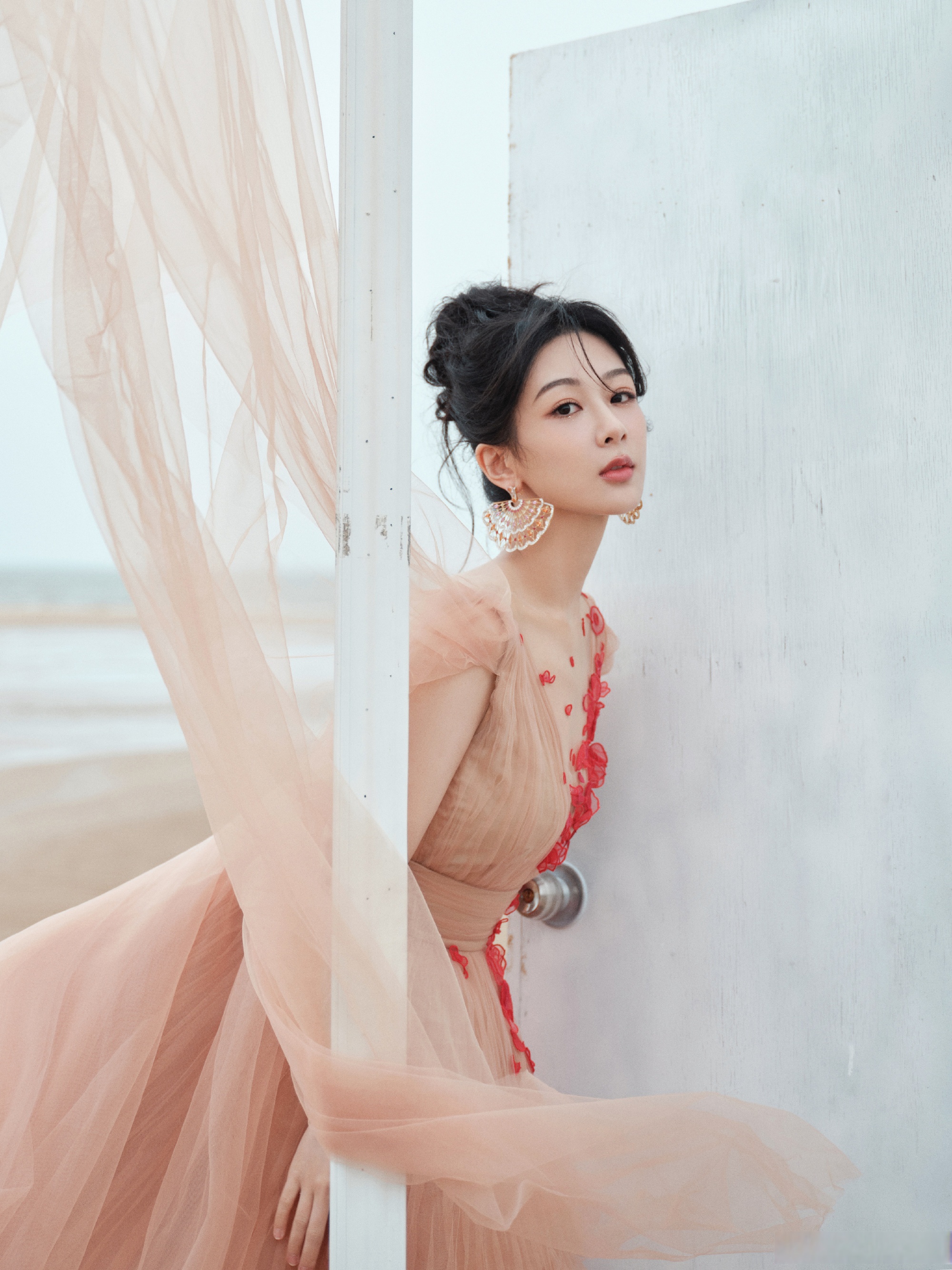 杨紫:玫瑰纱裙