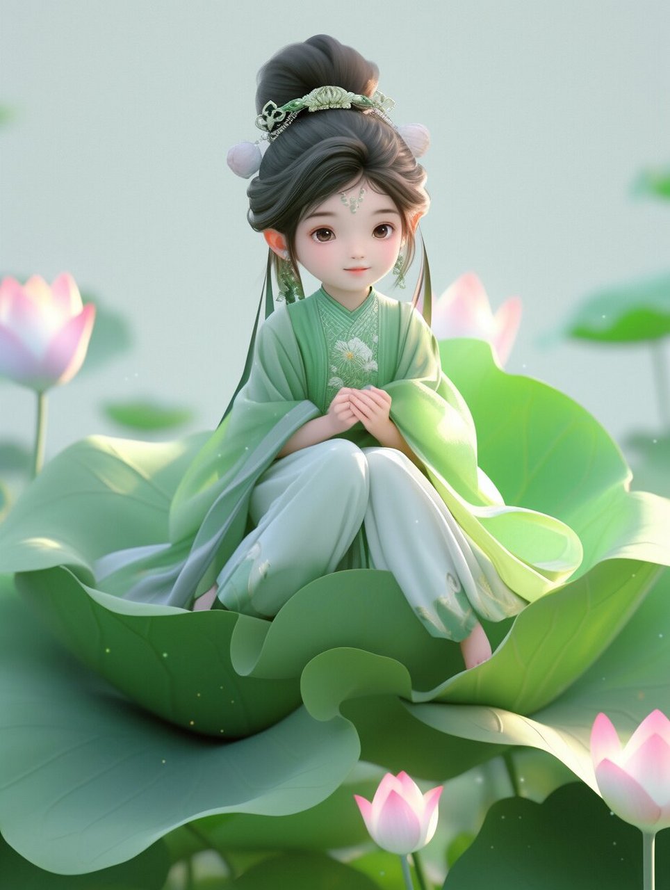 古风头像丨莲花仙子·第1幕 成仙记 万物有灵, 生而为莲; 千年修道