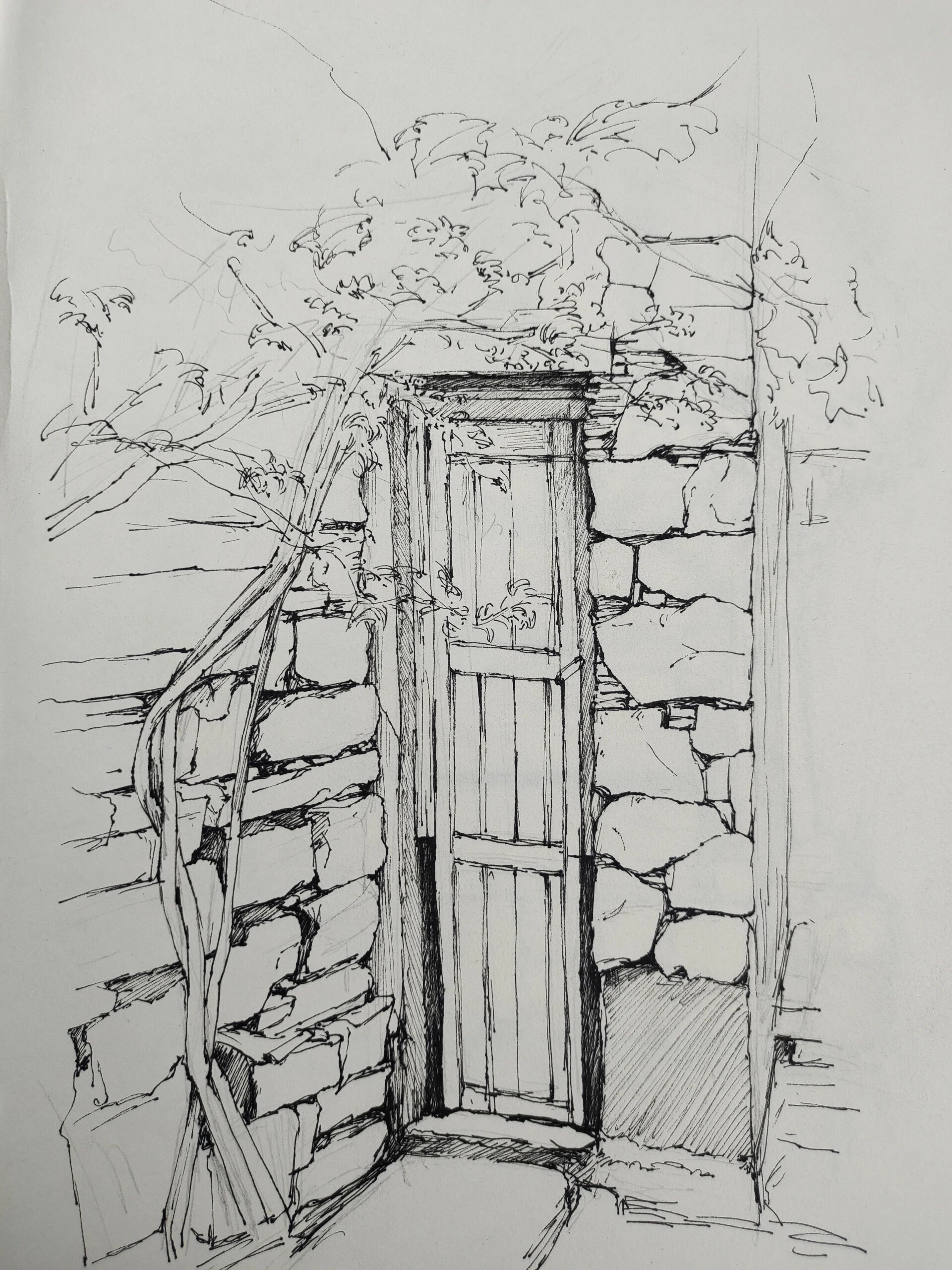 太行山风景写生速写