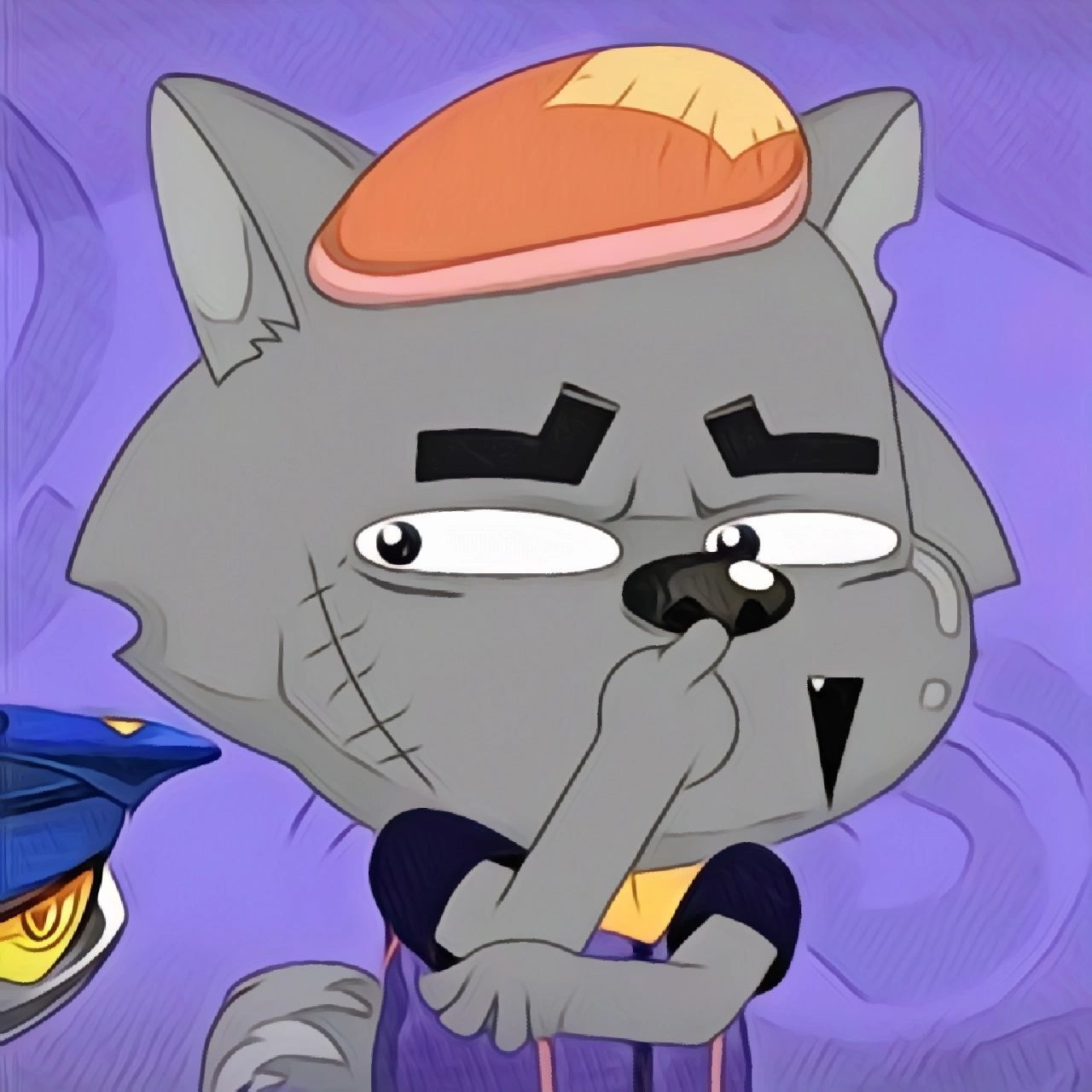 灰太狼头像丨礼貌拿图