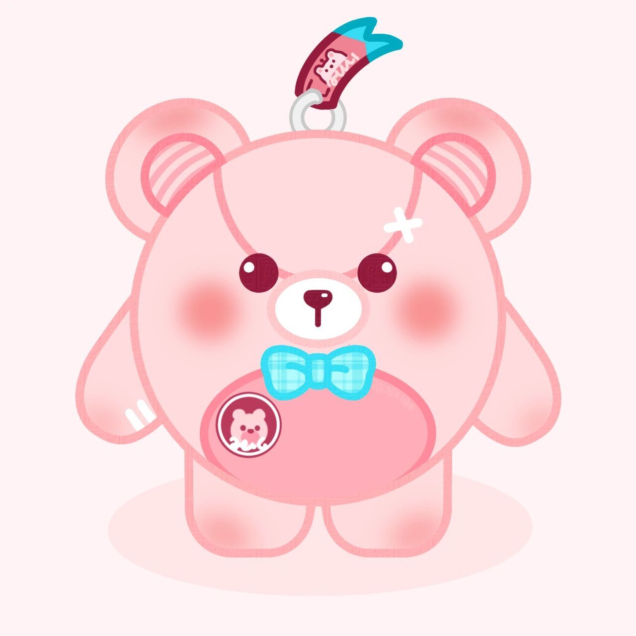 蛋仔派对|头像分享|升级版仔仔熊 今天是粉色哒仔仔