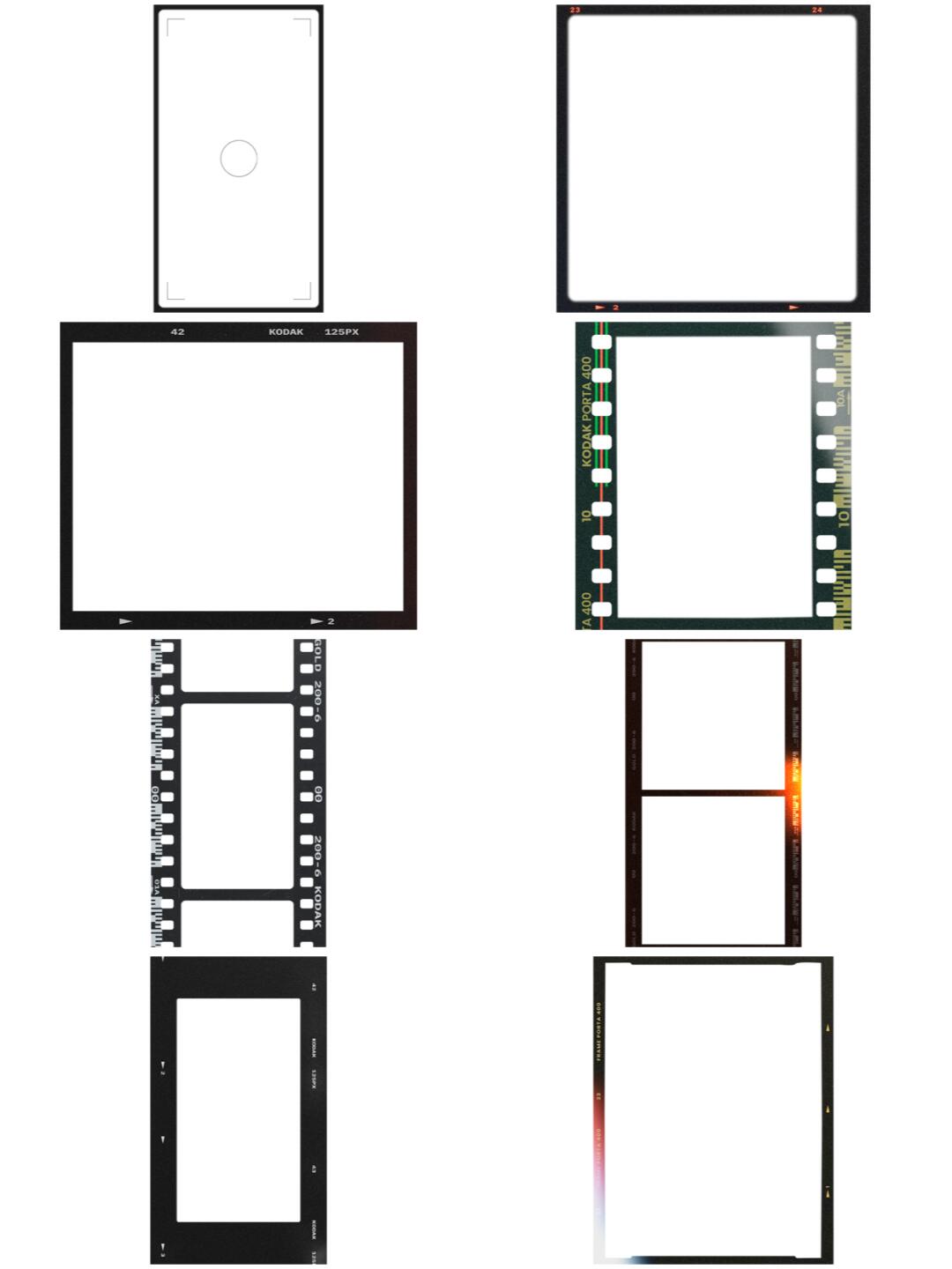 ins风拍立得胶卷边框素材