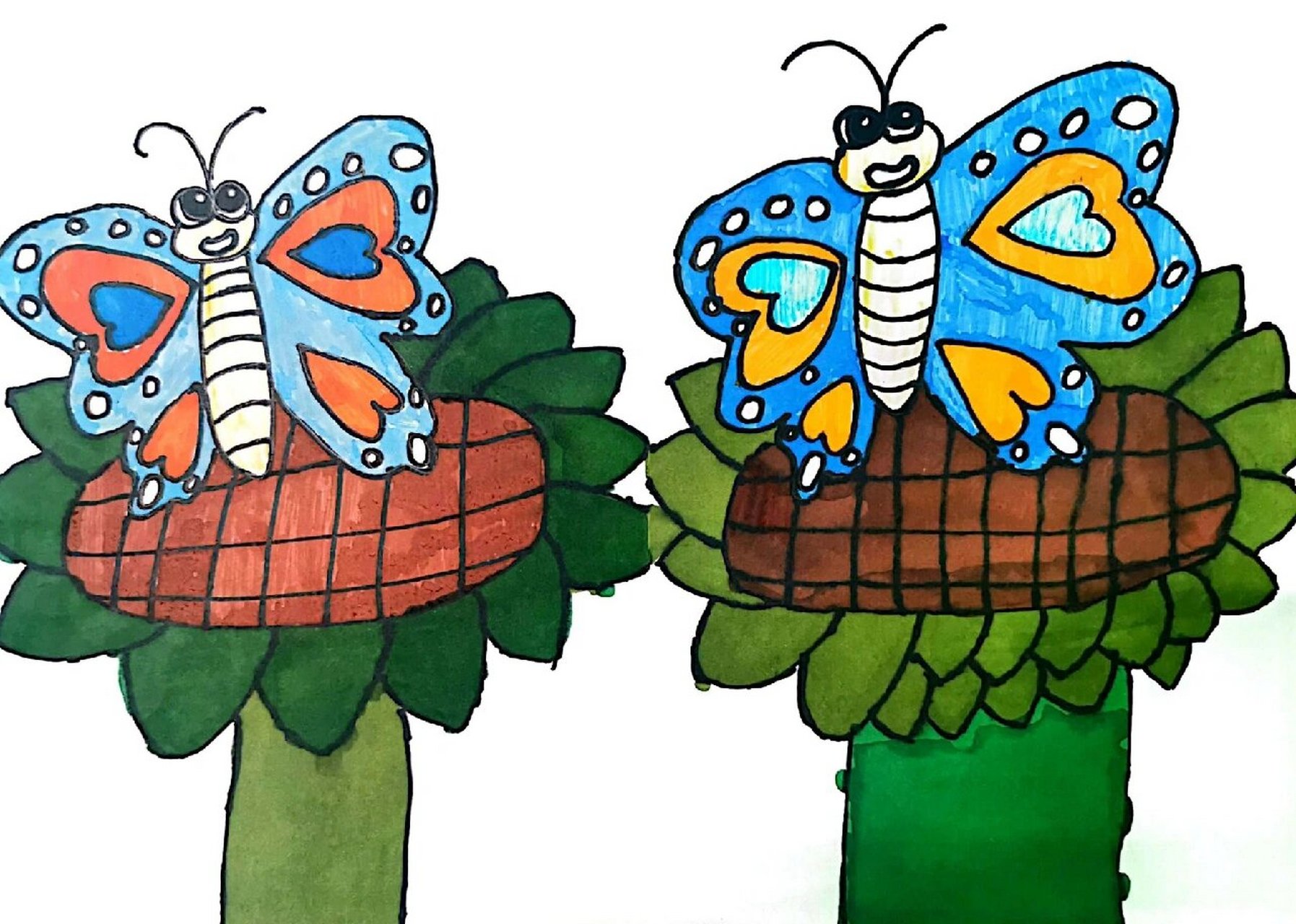 五年级学生《色彩的对比》作品 五年级学生《色彩的对比》作品 #画画