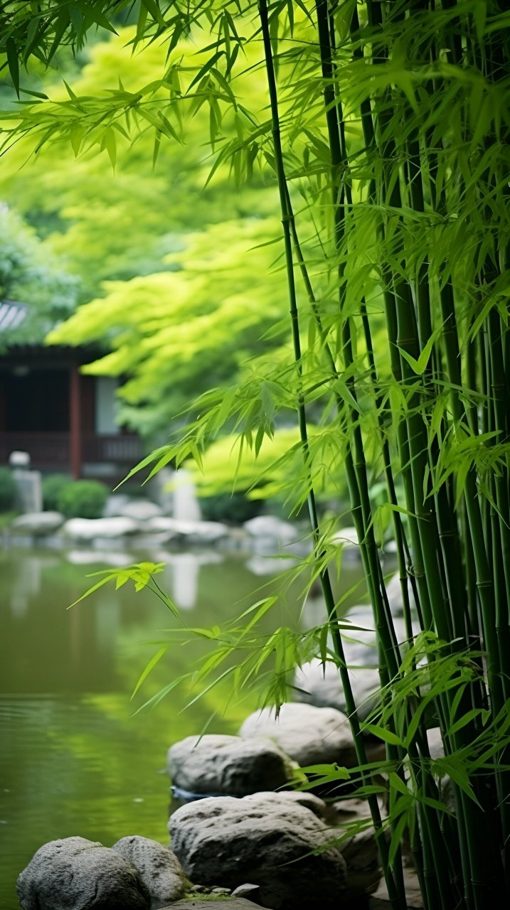 节节高升,见者步步高升,好运连连 翠竹是一种高雅,挺拔且富有生命力的