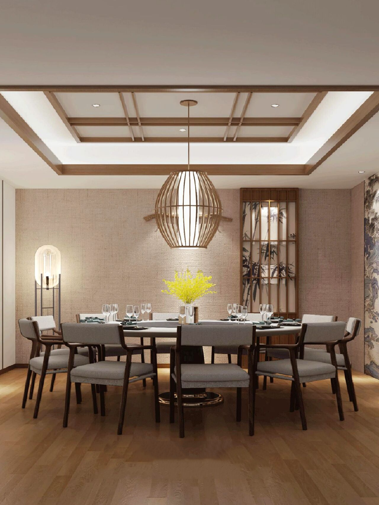 【餐饮设计】400平米新中式私房菜馆装修 92本案为私房菜馆中式餐饮