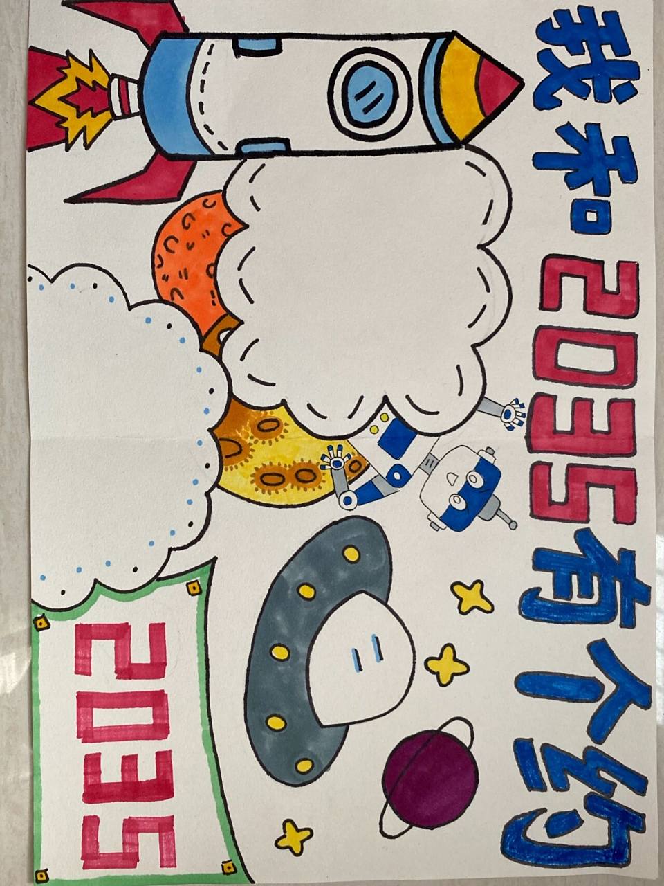 我和2035有个约  手抄报模版