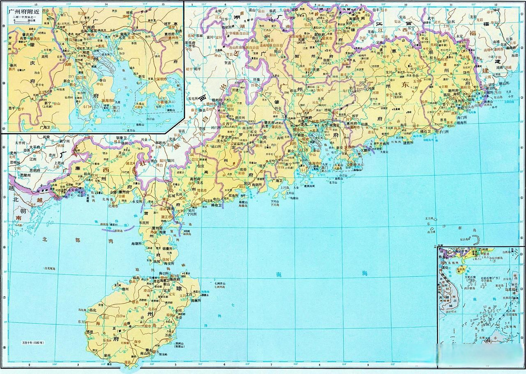 广东省行政区划地图,建议对现行区划作适当调整