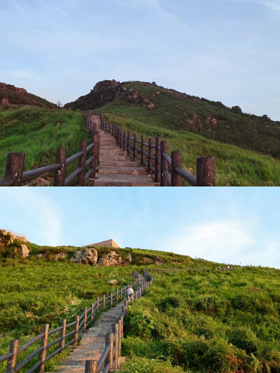 打卡小武功山,坐标:枞阳三公山 夕阳已醉 山林遍染余晖 多一点 让这