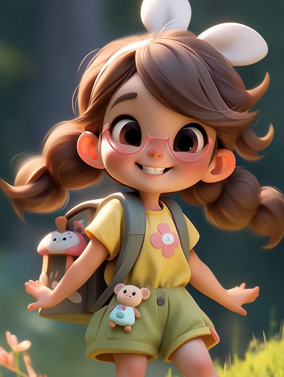 ai绘画|爱笑的女孩,运气都不会太差|灵感 本组作品是由midjourney生成