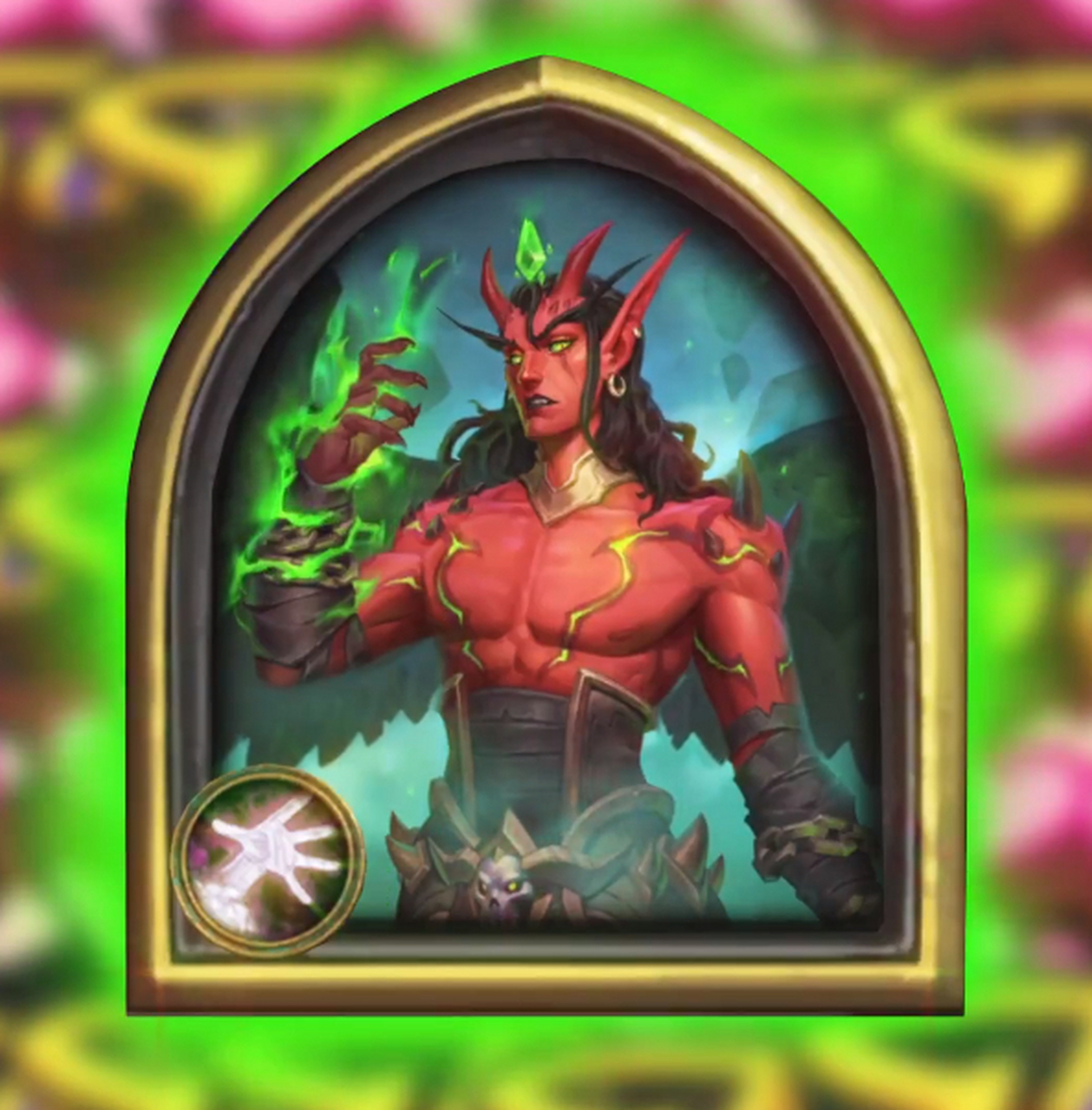 他来了他来了,炉石术士的新皮肤带着男魅魔走来了!