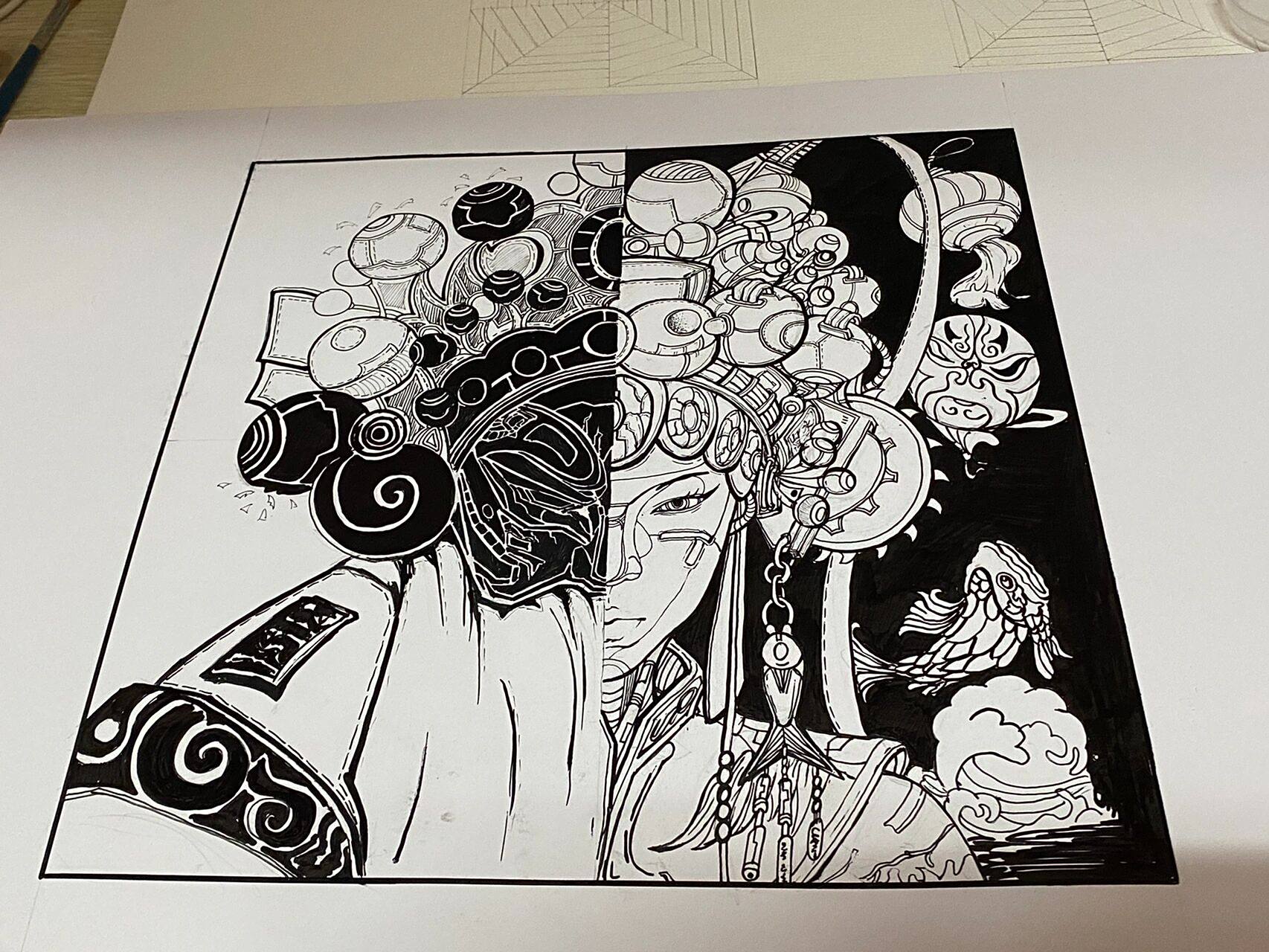 快来看看对比构成 我真的大爱 真的好喜欢这种风格啊啊啊啊 中国风真