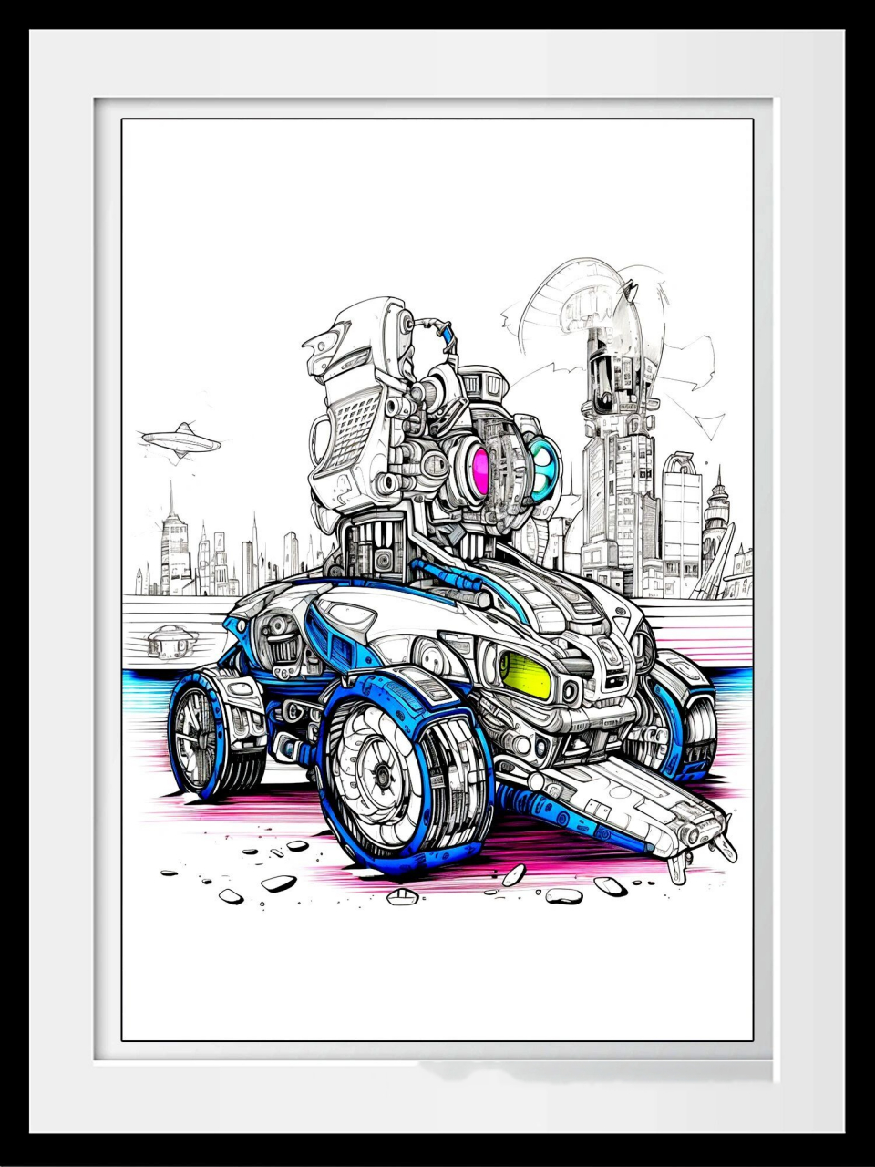 科幻画未来汽车 儿童科学幻想绘画训练可以帮助孩子们拓宽想象能力