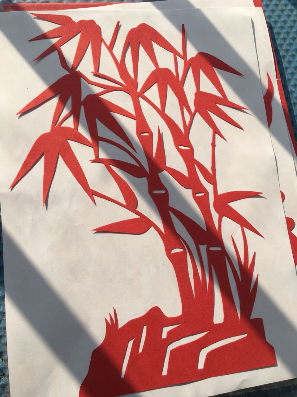 剪纸竹子彩纸图片