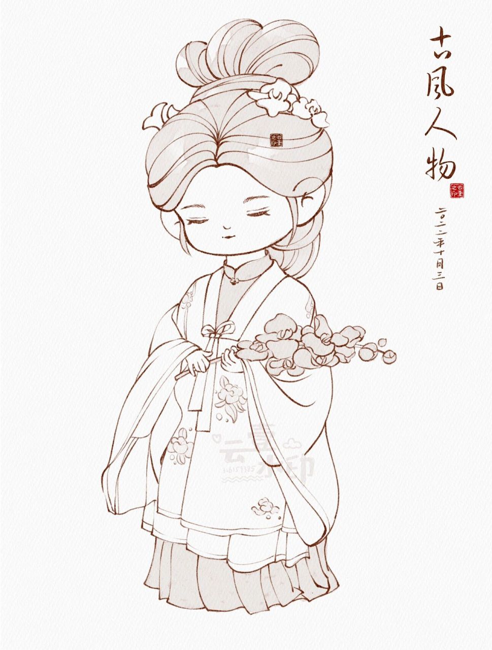q版古风人物集合(古风人物九宫格)