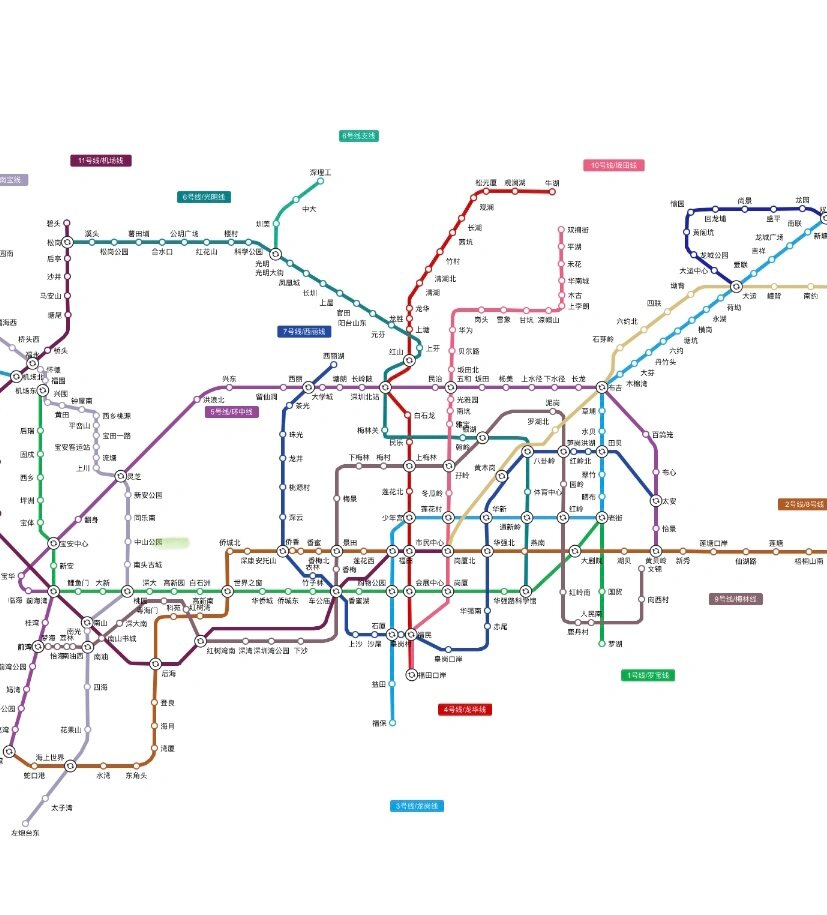 深圳到香港地铁线路图图片