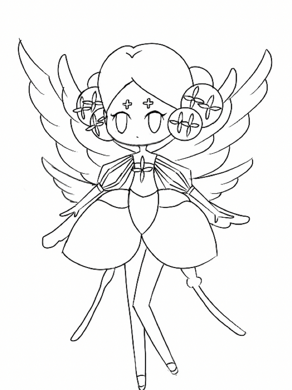 简笔画教程7515小花仙丁香花精灵王百结 小花仙