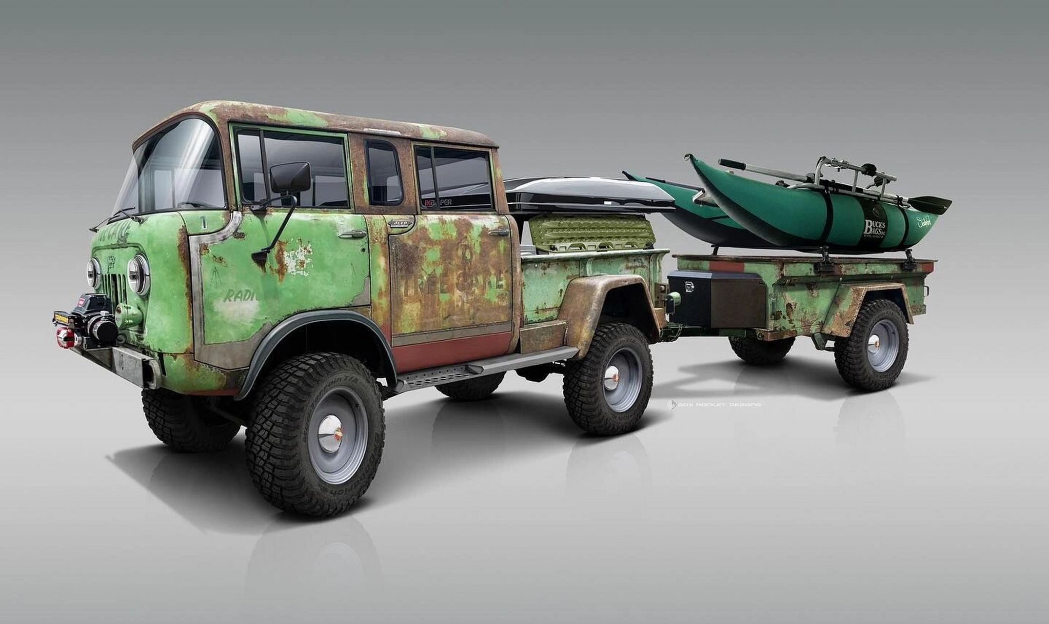 每日越野车分享| 军版吉普fc型号m677 我应该是在sema show上看到过这