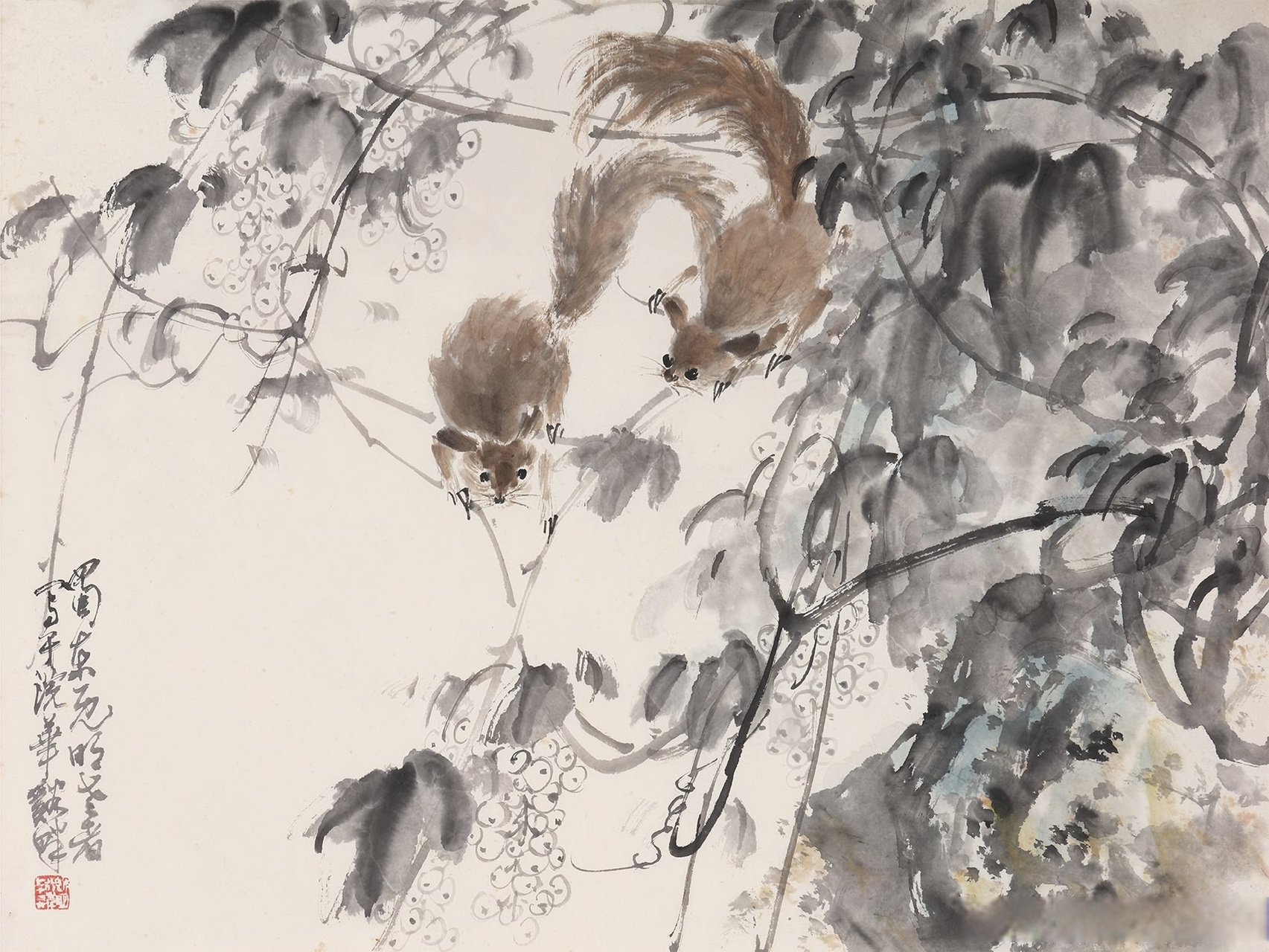 画家刘既明花鸟画