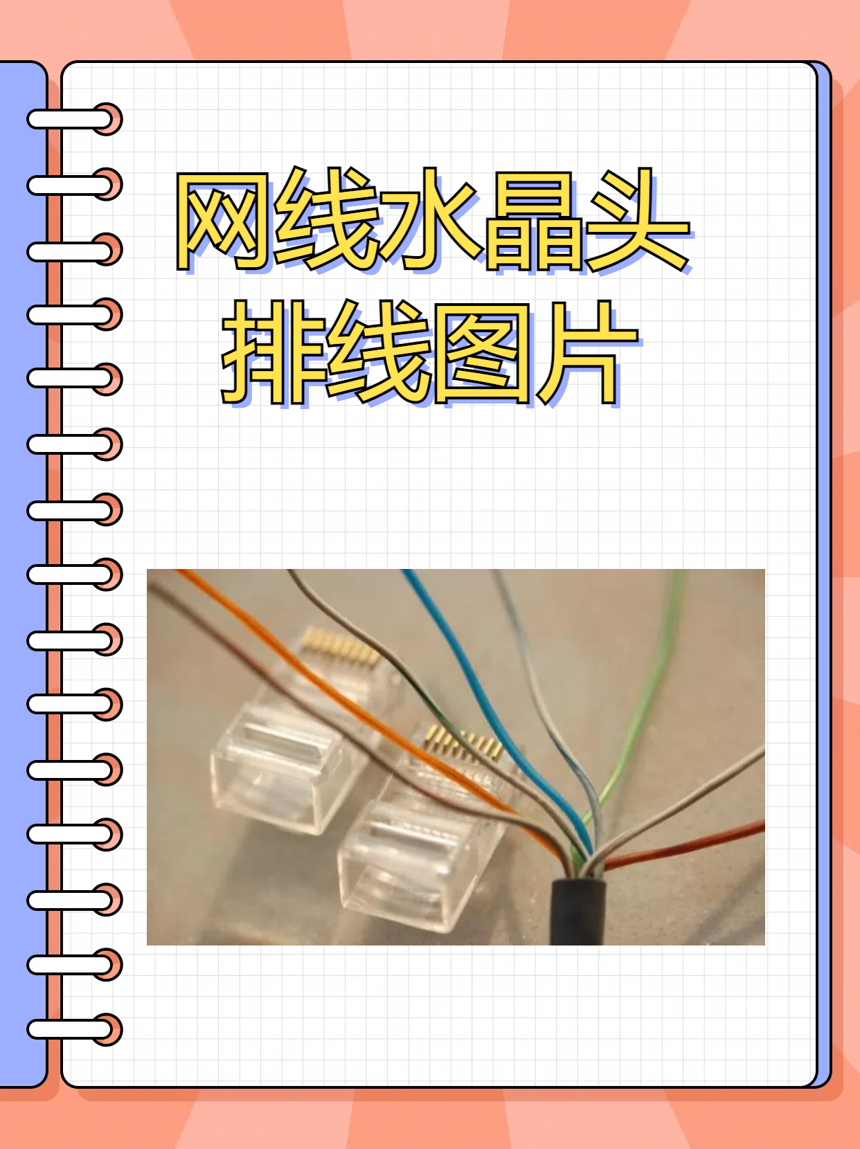 网线水晶头排线图片