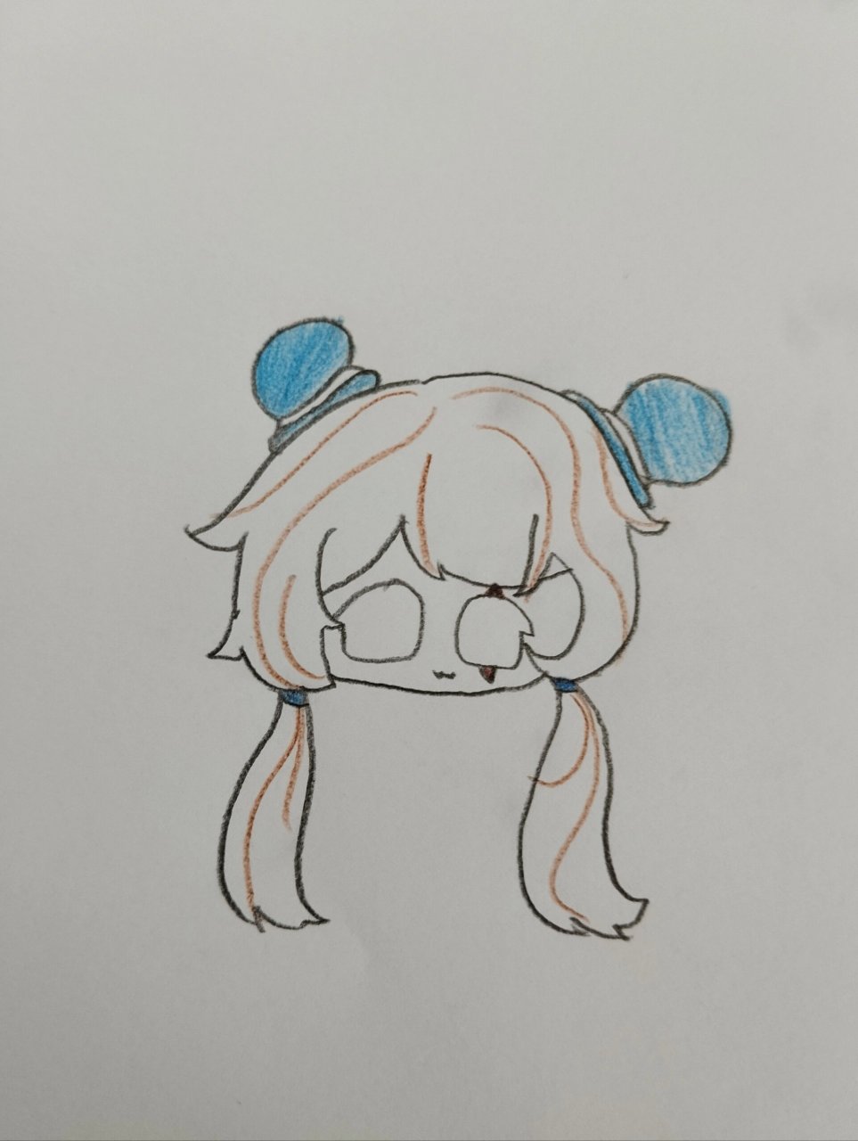 纸人教程61眼睛 1.画     2.剪     3.画眼珠和眉毛     4.