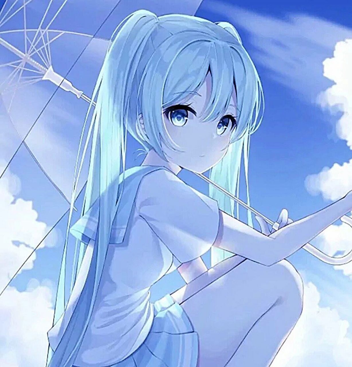 蓝色系动漫女头# #蓝色动漫头像# #蓝色系女生动漫头像# #蓝色系头像