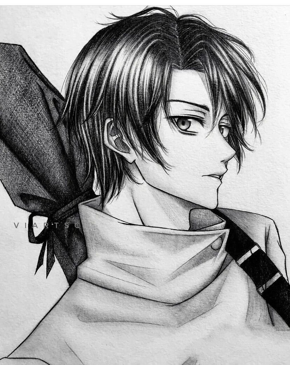 动漫男生素描分享