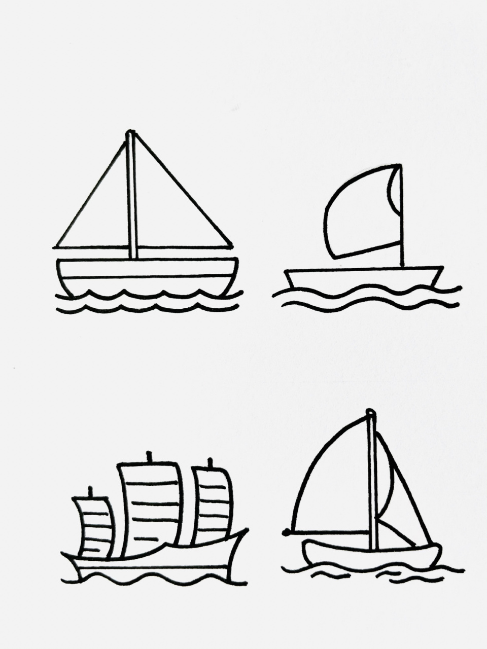 【简笔画】帆船7715 分享一组帆船简笔画 还喜欢什么吖,留言给我