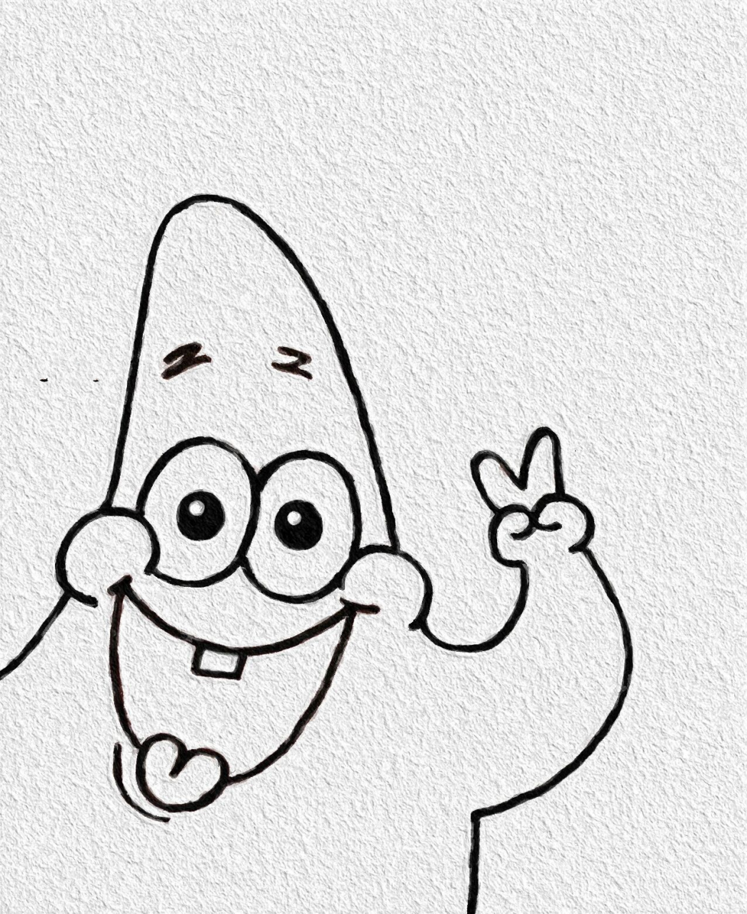 派大星简笔画附教程 派大星简笔画附教程