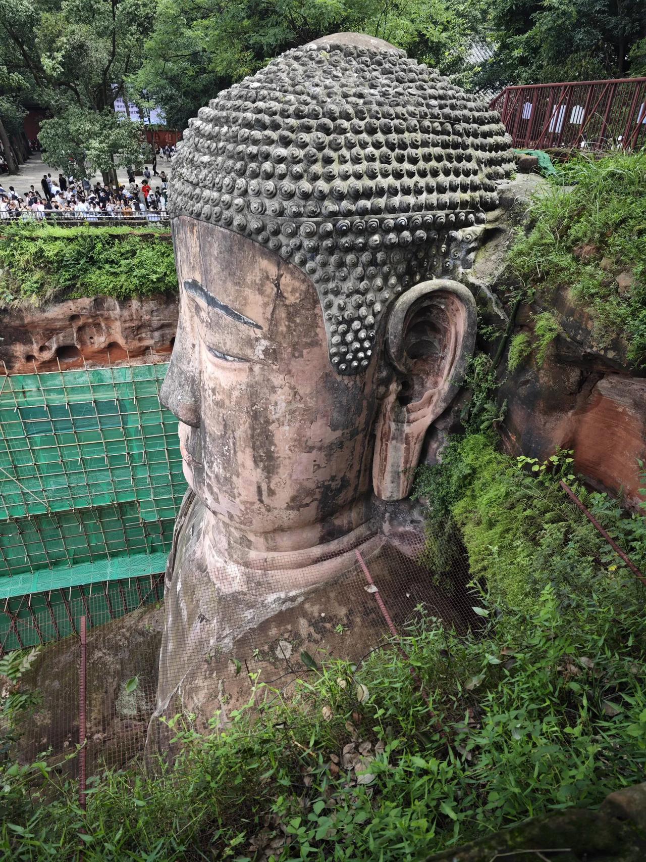 乐山大佛酸雨腐蚀图片