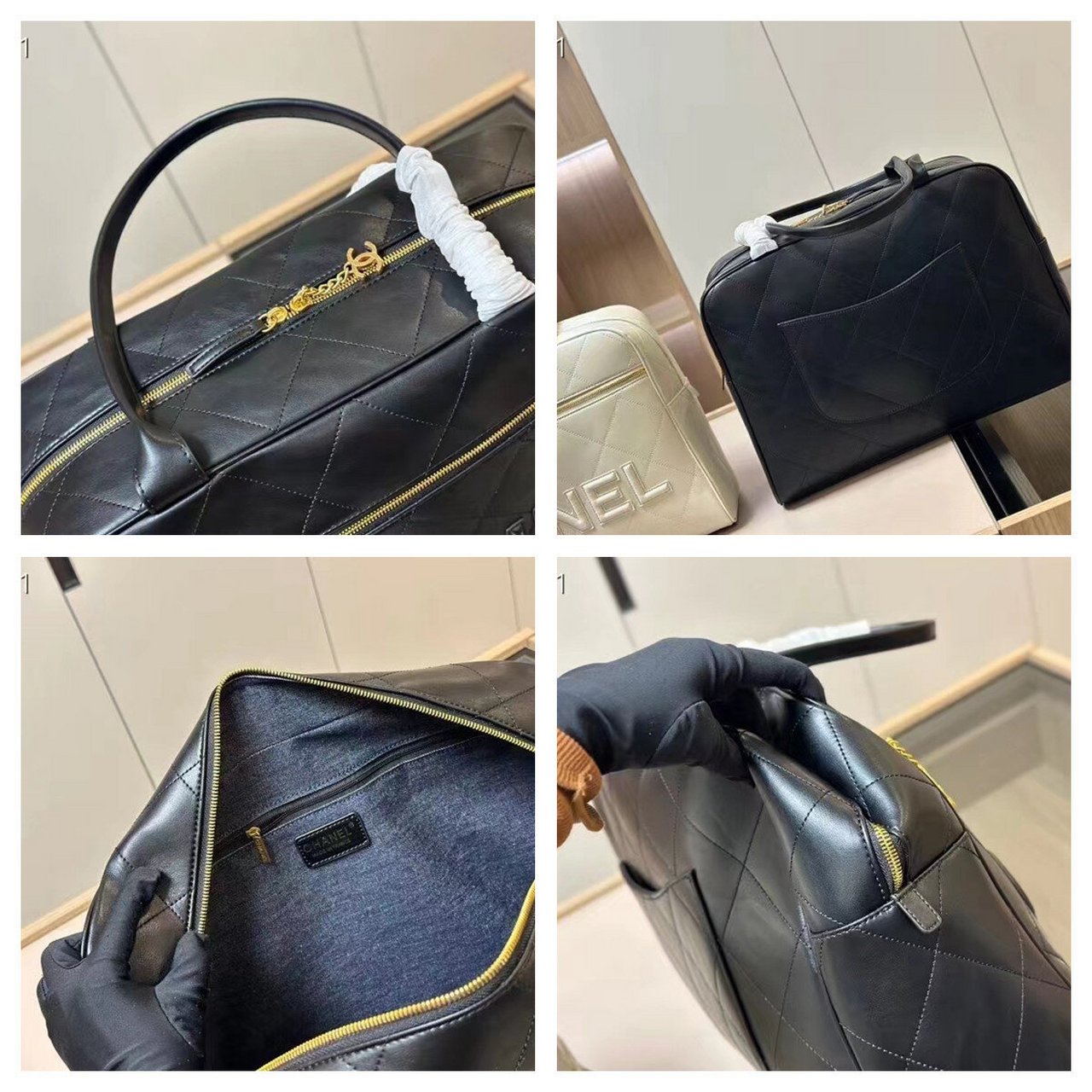 chanel   牛皮保龄球包 p330 配飞机盒 	 香奈儿牛皮保龄球包 很轻便 