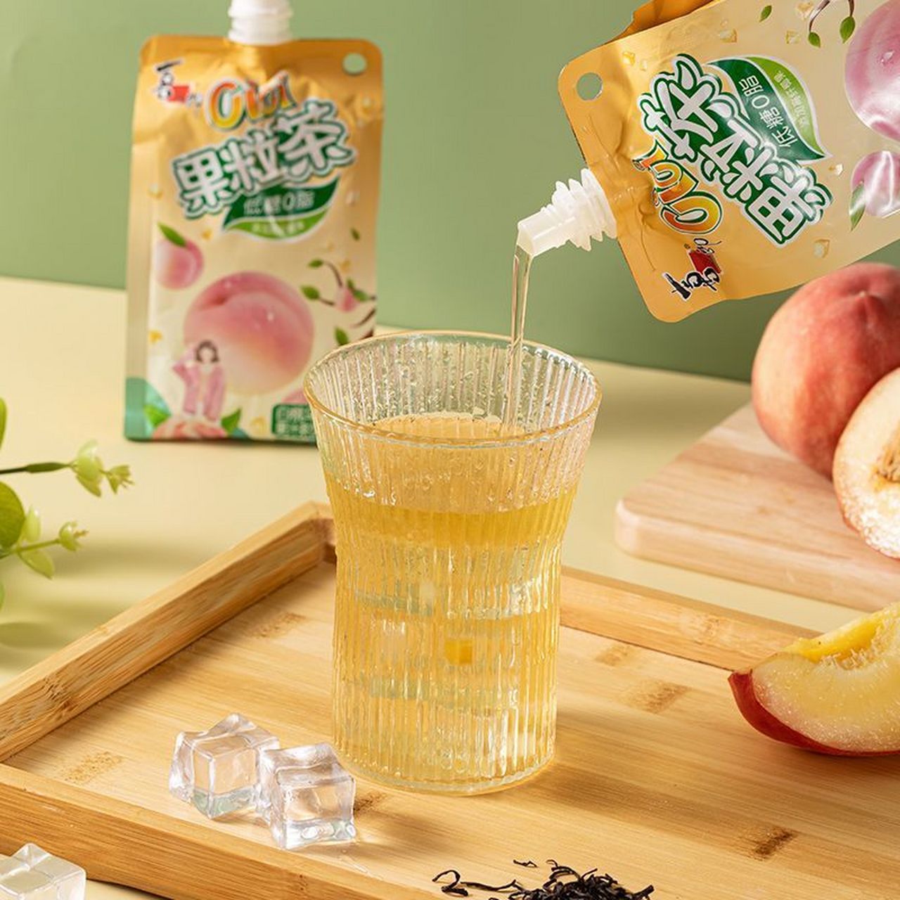 喜之郎cici果粒茶300g*8支袋装休闲椰果茶饮,19.9入!