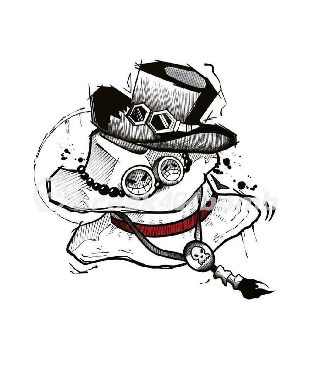 卡通纹身手稿线稿纹身丨适合喜欢动漫纹身 #纹身