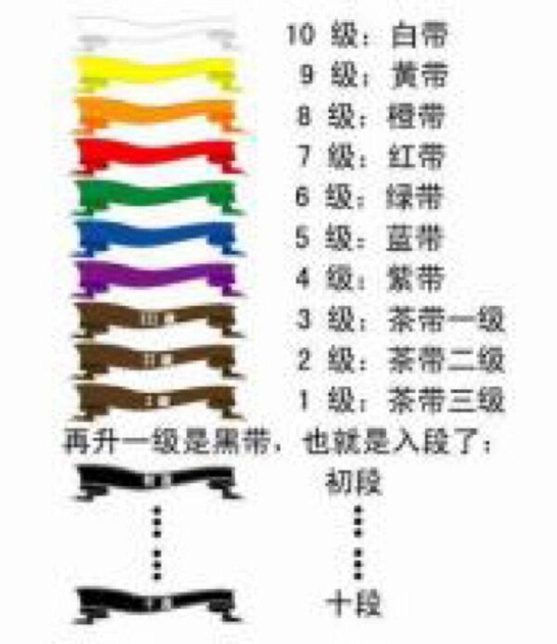 空手道级别颜色图片