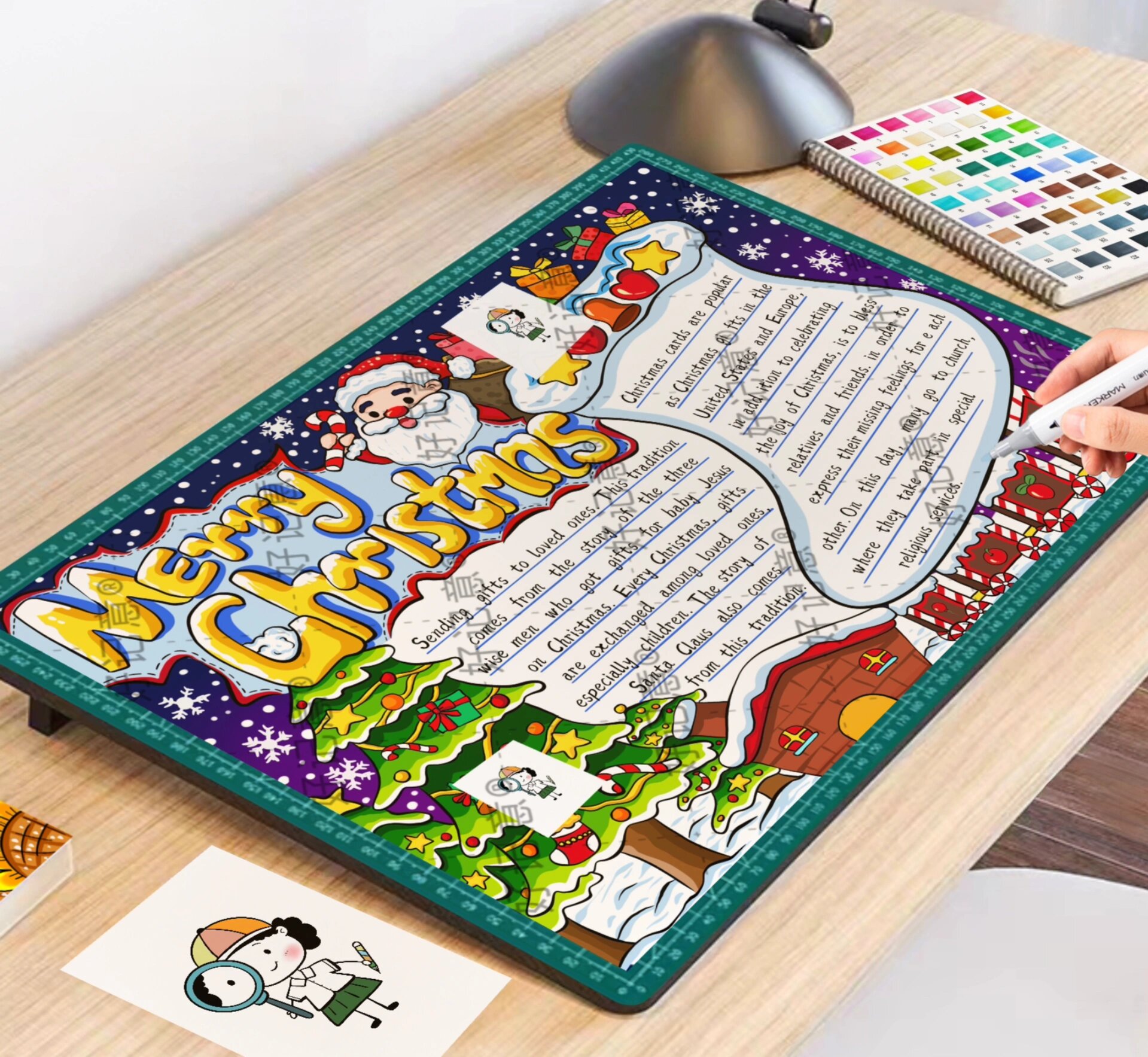 圣诞节merry christmas 英语手抄报原