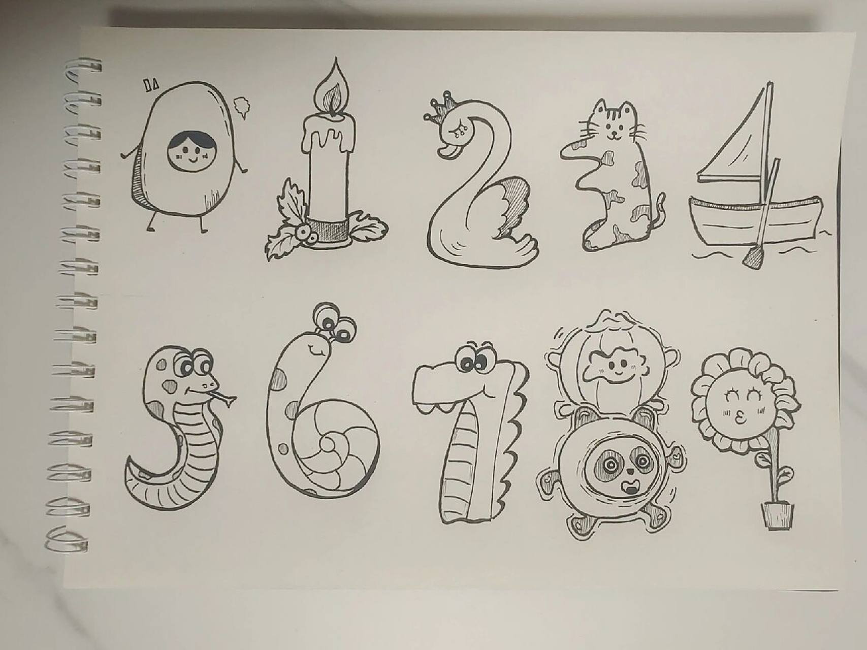 0-9数字联想简笔画