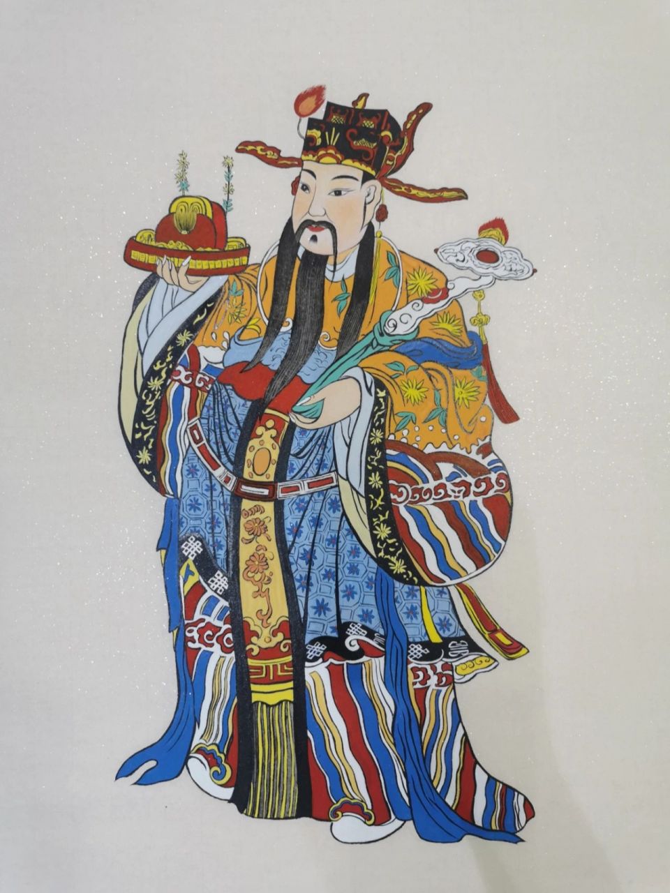 新年画财神～文财神～国画 顾客姐姐订制的财神 我们商量了一下 最后