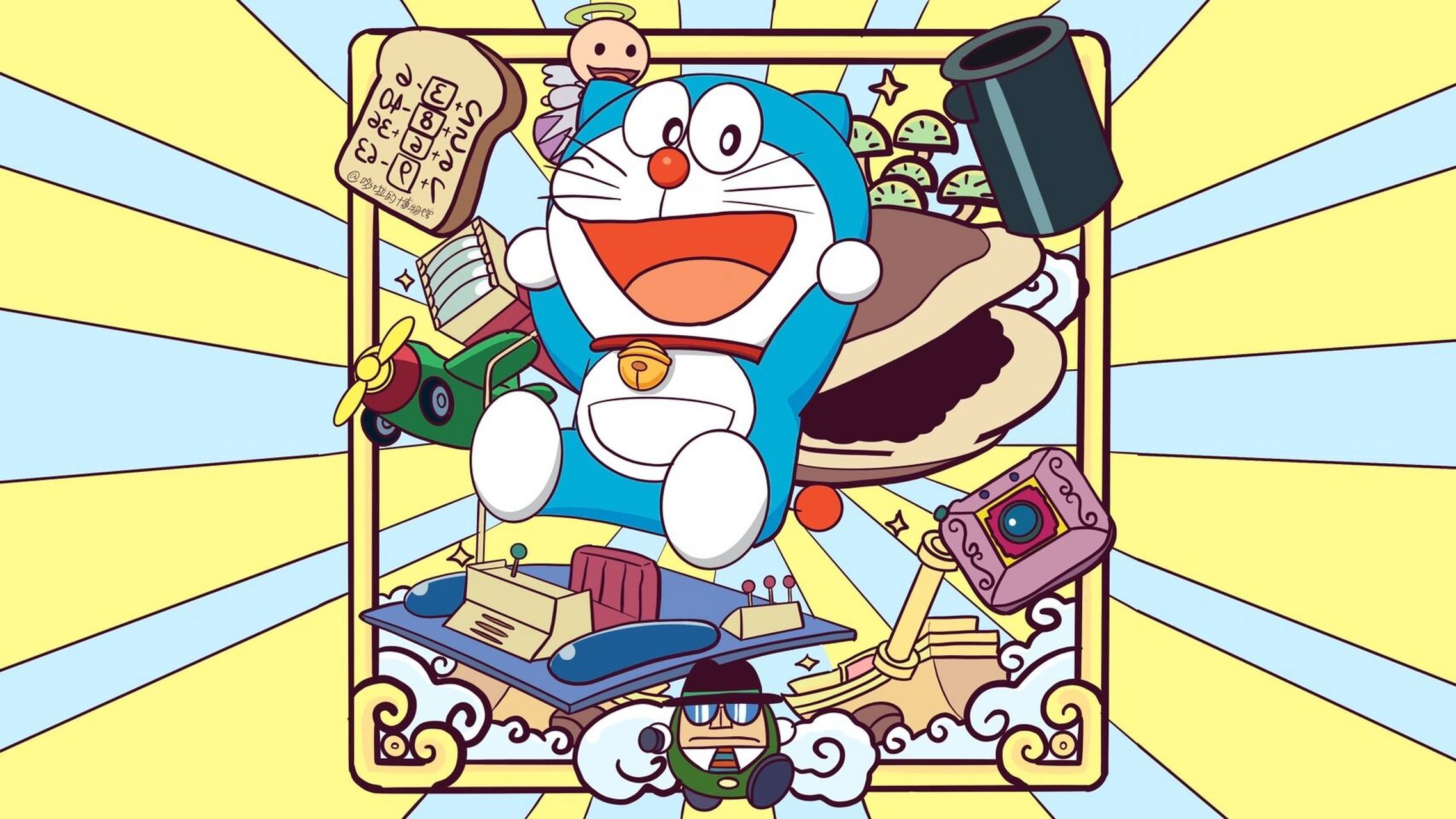 哆啦a梦的道具大爆炸 绘图:哆啦的博物馆7015谢诗yi #哆啦a梦壁纸