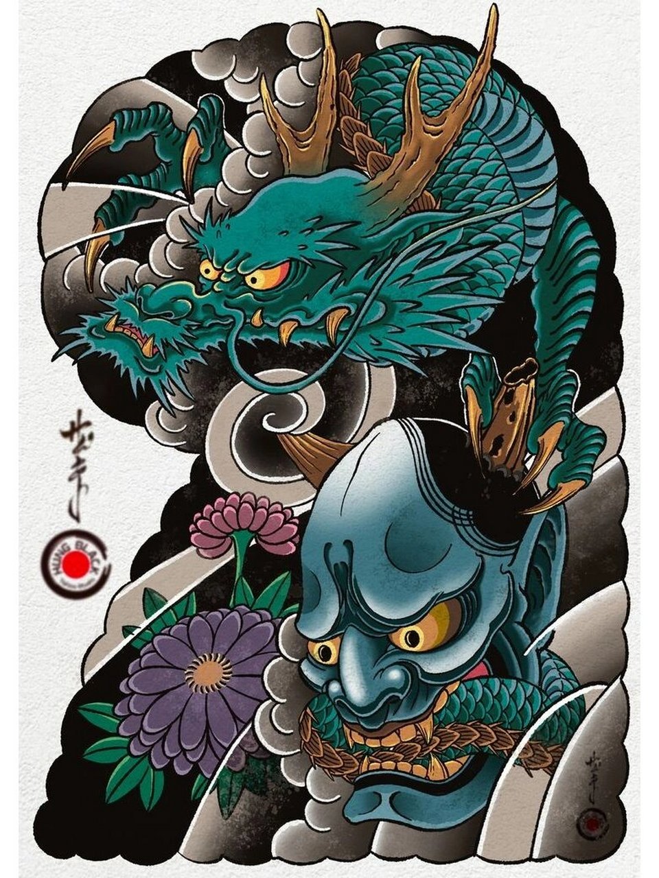 纹身图案分享(半甲龙) 我们每周会更新以 风格 部位 类型 题材 的各种