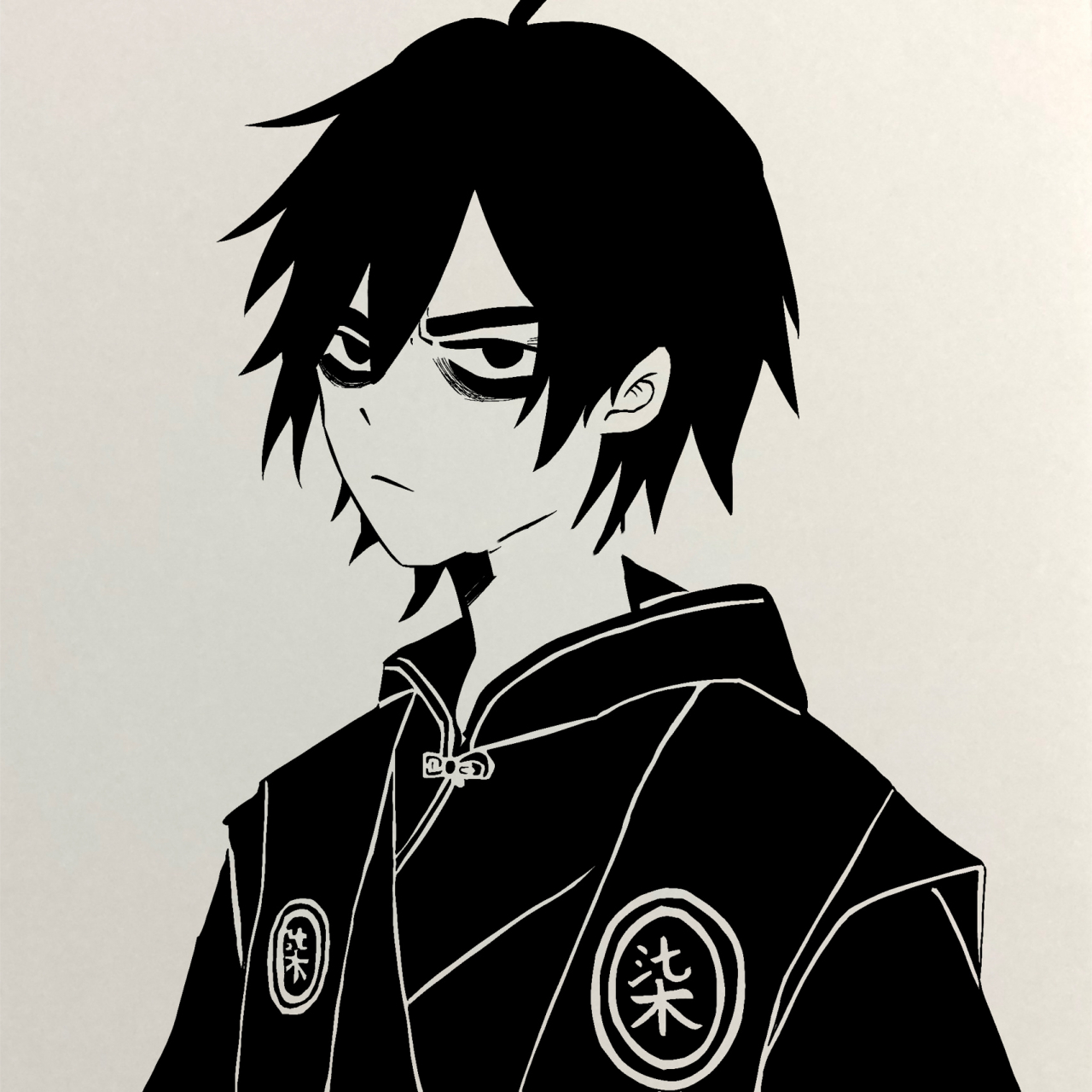 刺客伍六七绘画过程 比例为正方形 尺寸自定