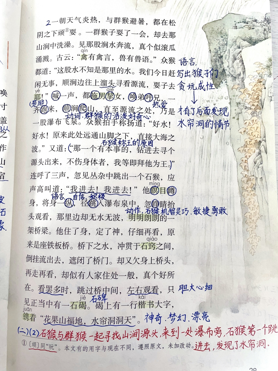 五年级下册《猴王出世》笔记 部编本 五年级下册语文 第二单元《猴王
